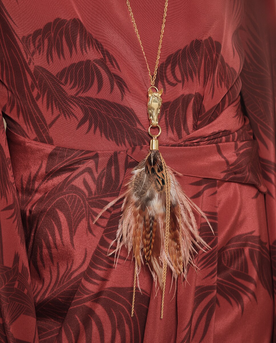 Vestido midi Chilled Paradise de seda Rojo-2