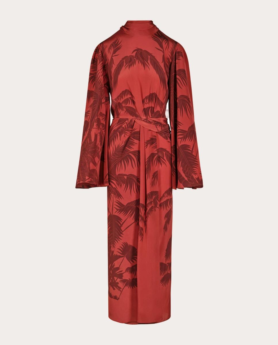 Vestido midi Chilled Paradise de seda Rojo-5