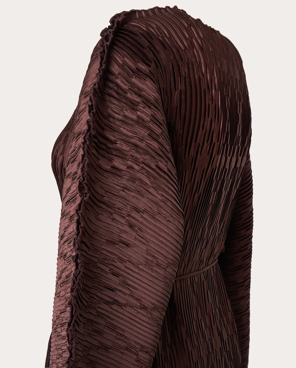Vestido midi Tralaido Marrón oscuro-4