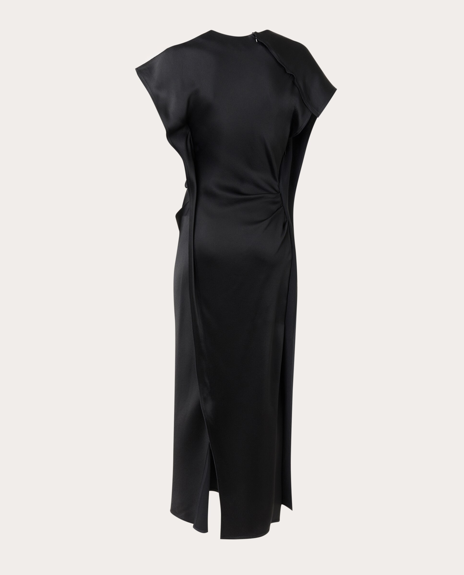 Vestido midi Victoria drapeado - Negro Negro-2