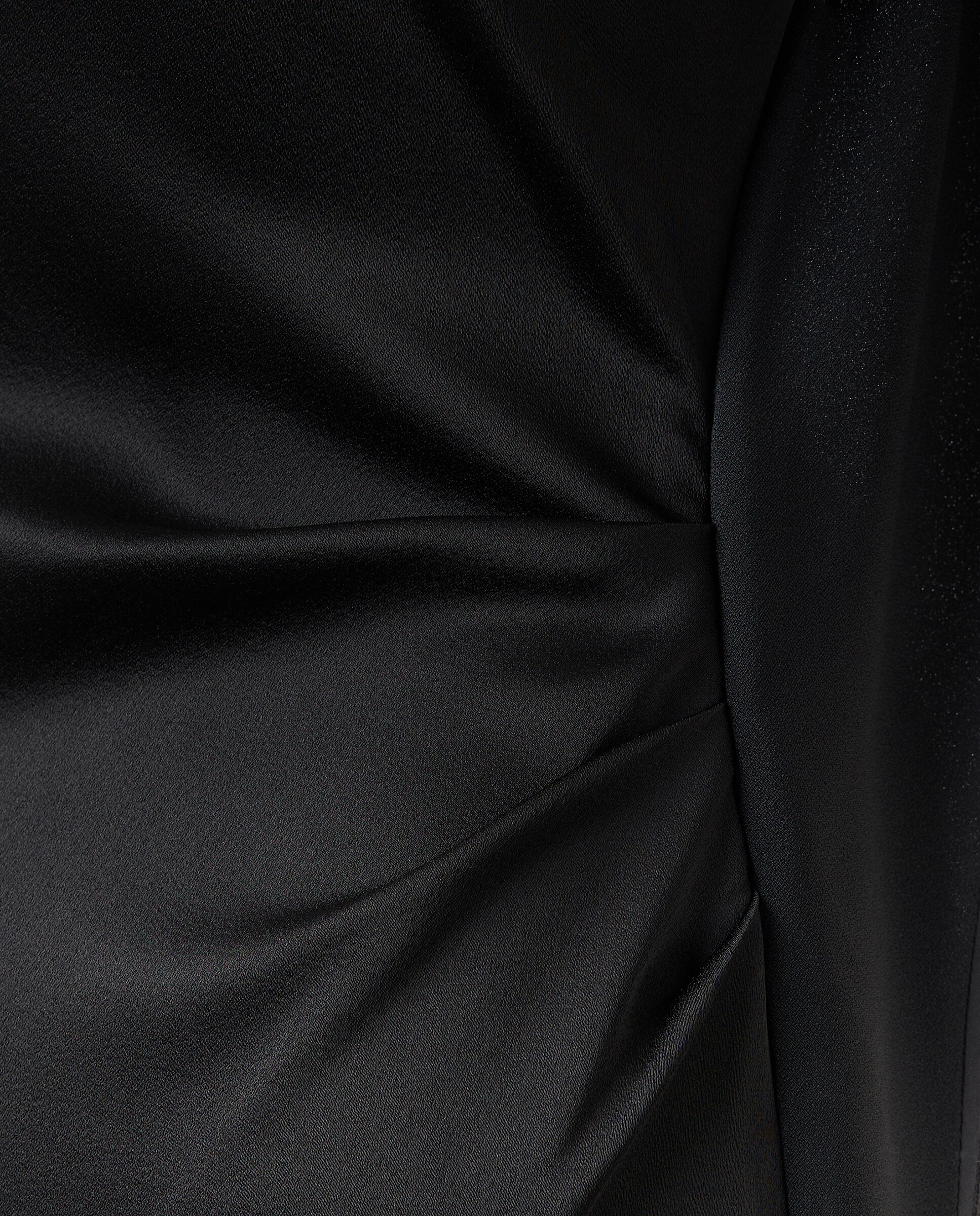 Vestido midi Victoria drapeado - Negro Negro-3