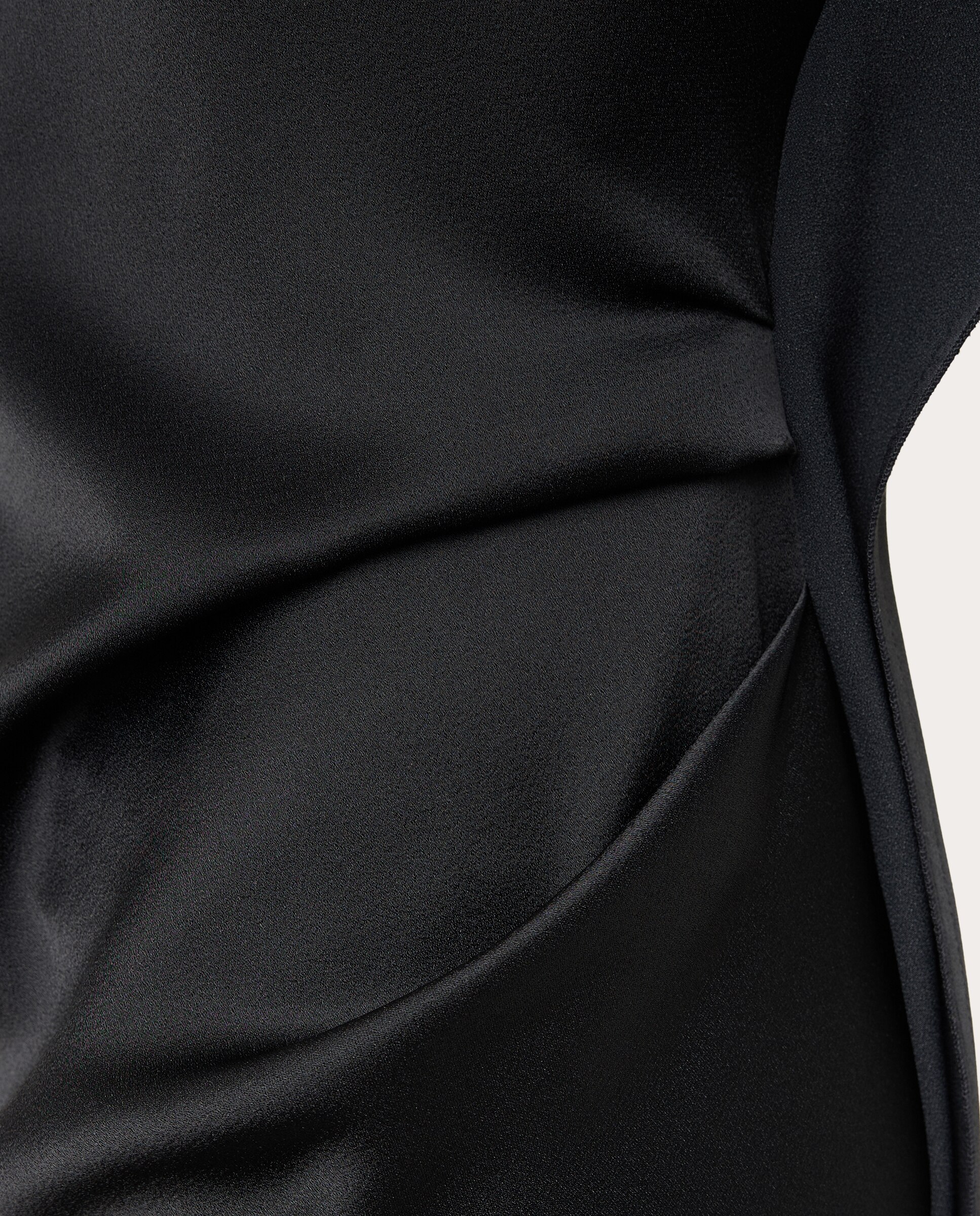 Vestido midi Victoria drapeado - Negro Negro-4