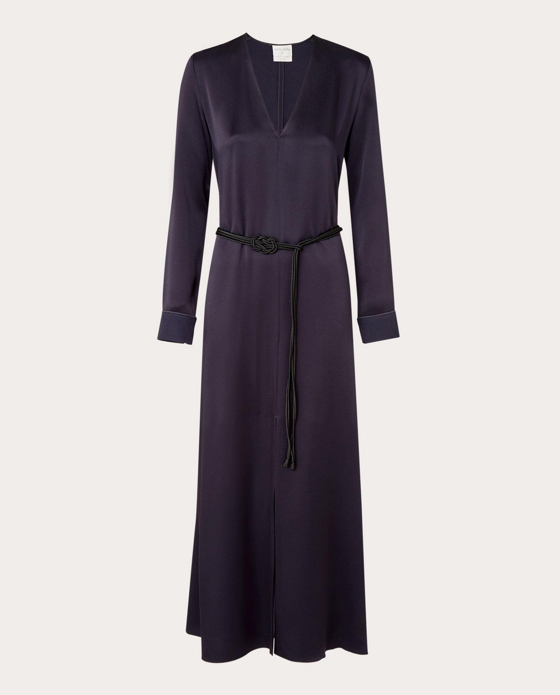 Imagen 0 de Vestido largo de satén Azul marino