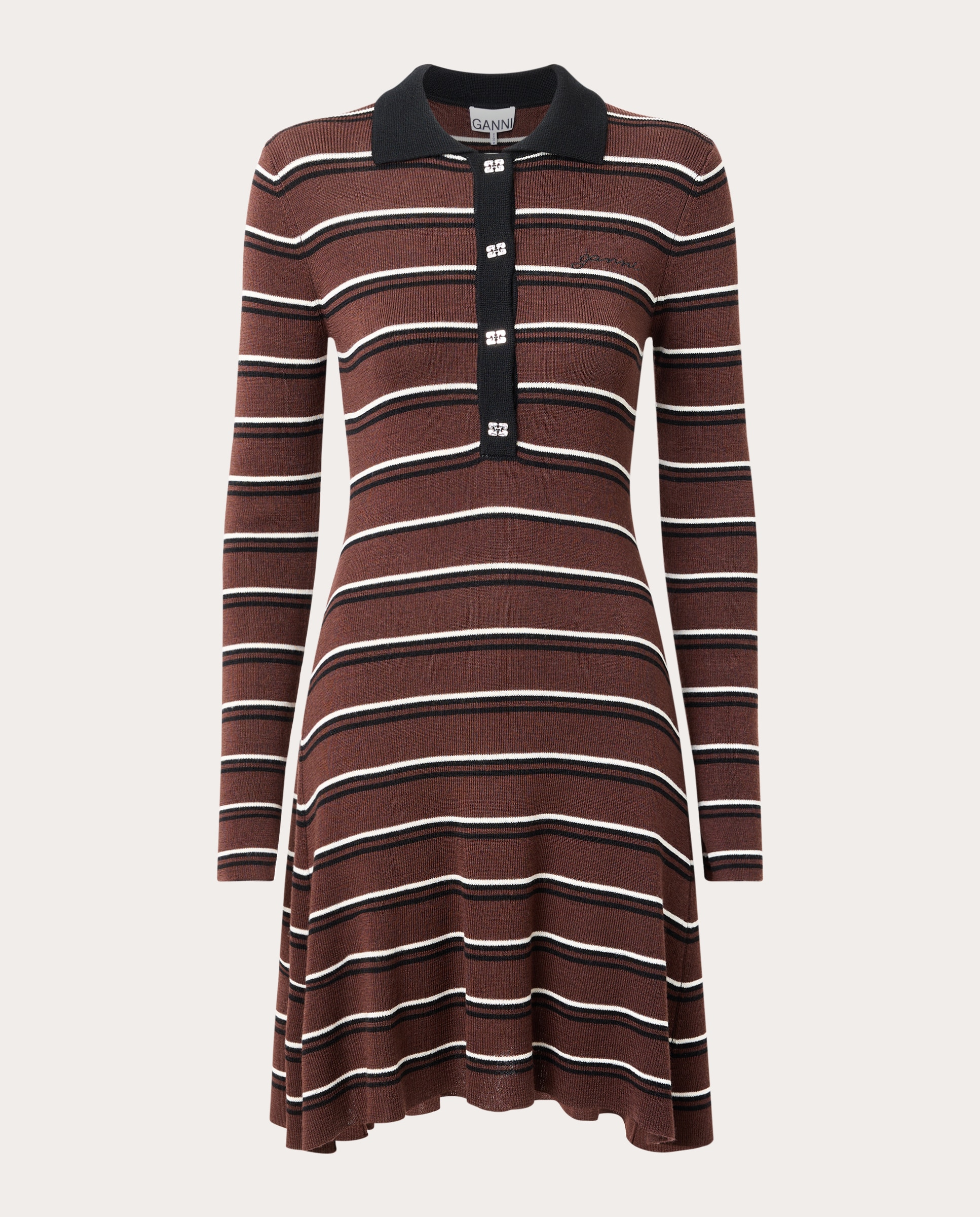 Imagem 0 de Vestido Tipo Polo de Lã
