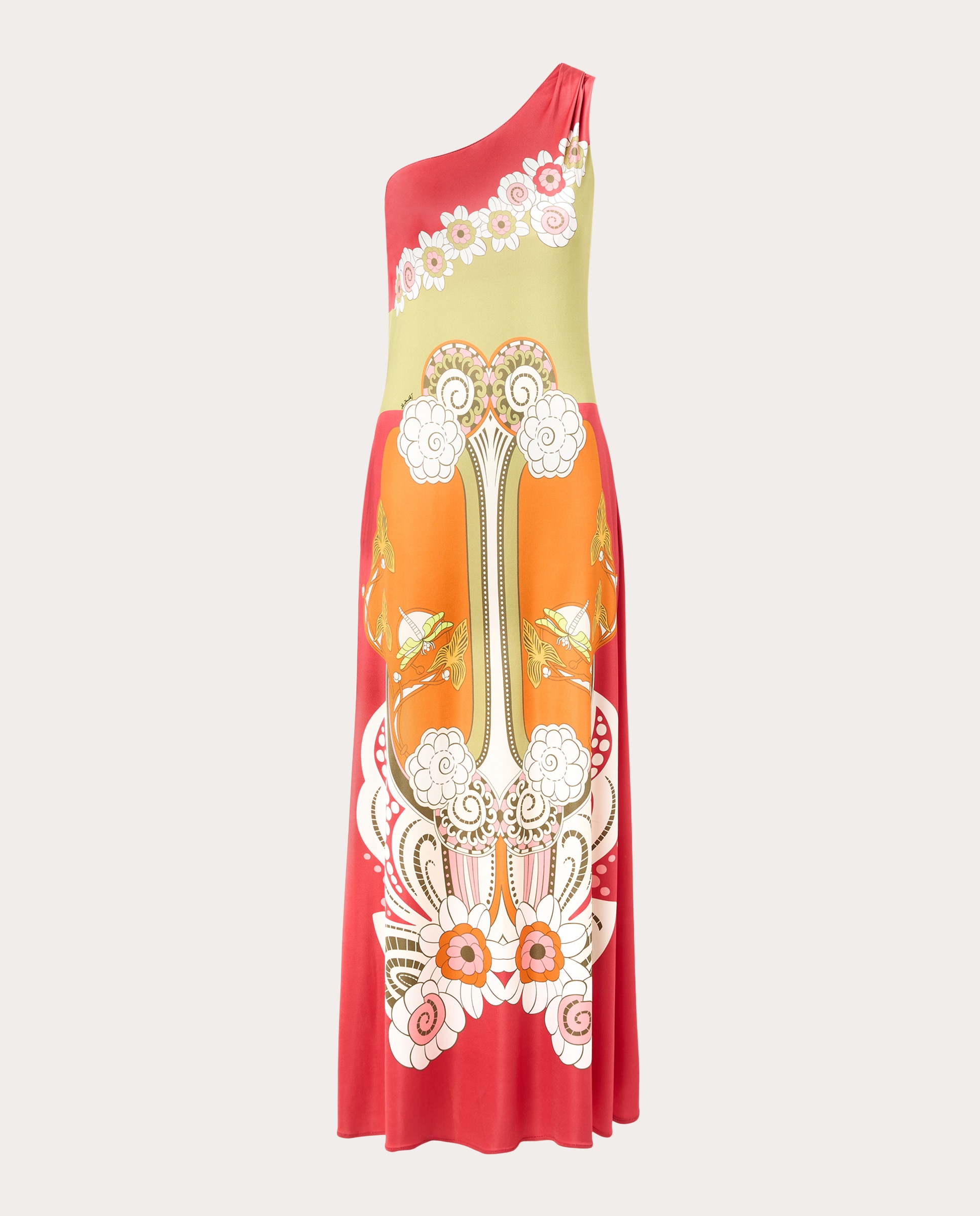 Imagen 0 de Vestido Clingy Roy de seda Naranja