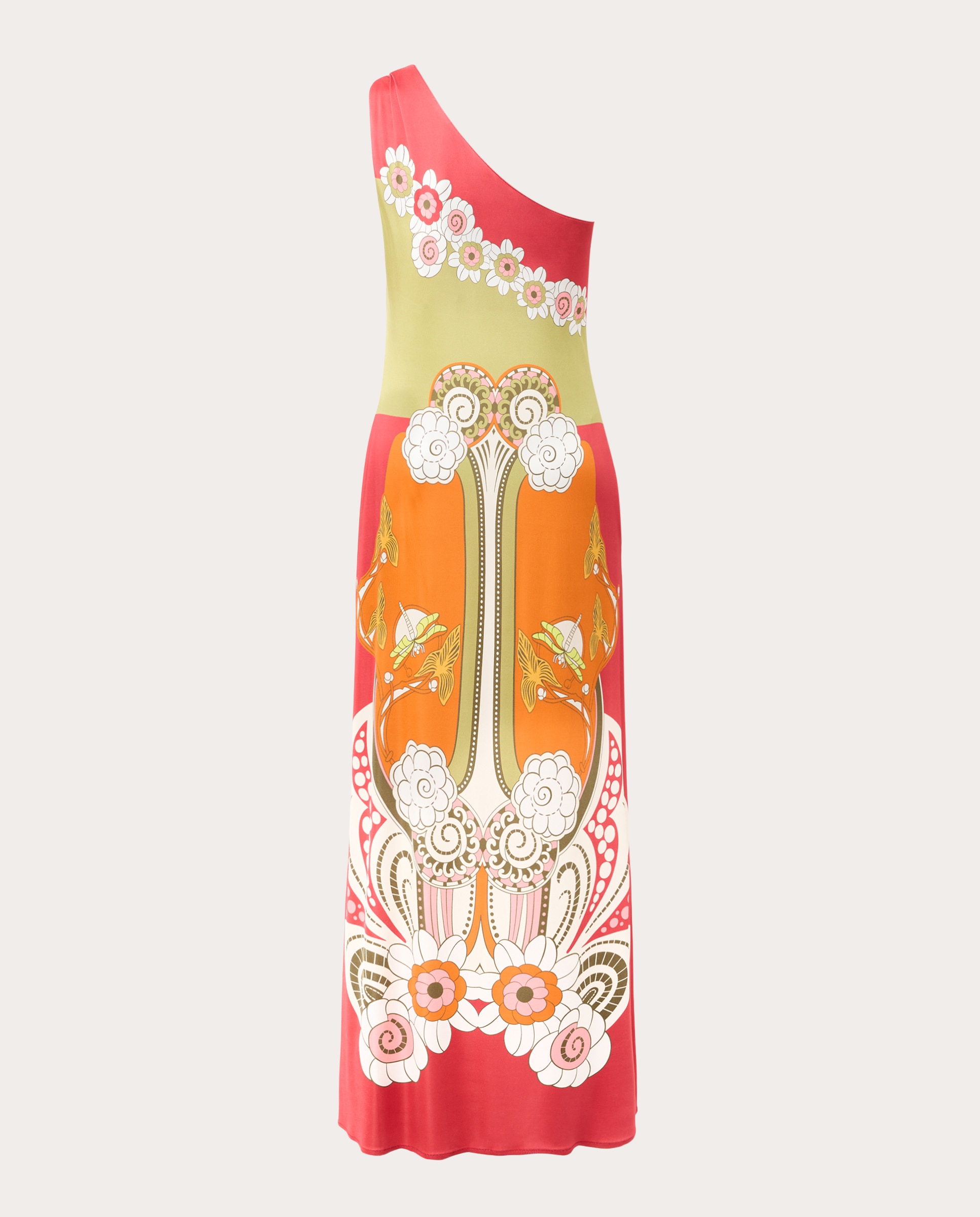 Vestido Clingy Roy de seda - Naranja Naranja-2