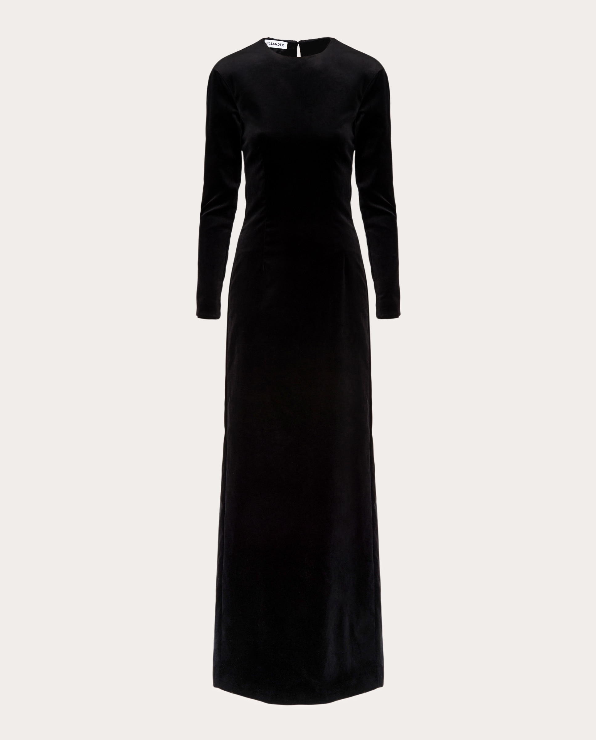 Imagen 1 de Vestido largo de terciopelo Negro