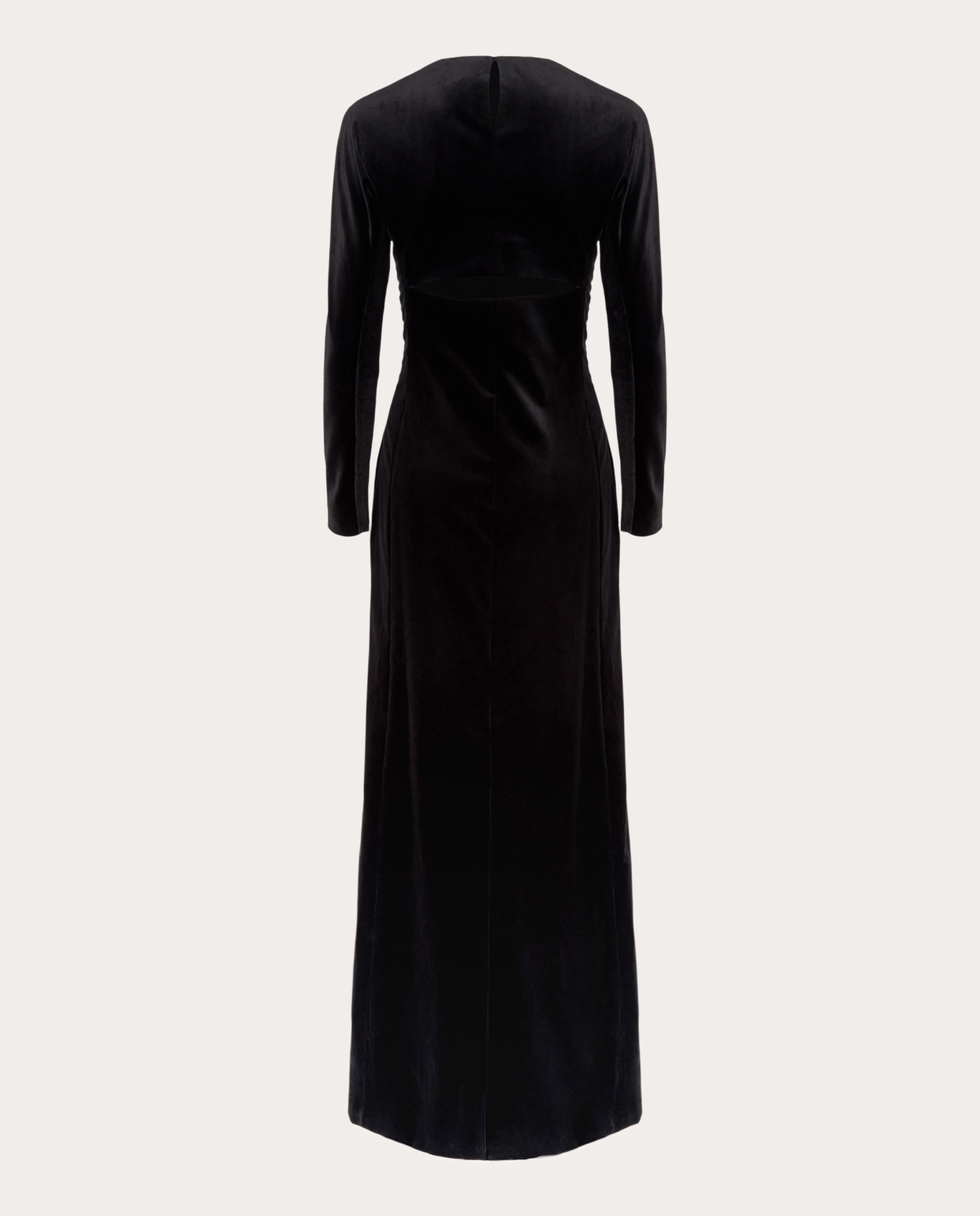 Imagen 2 de Vestido largo de terciopelo - Negro Negro
