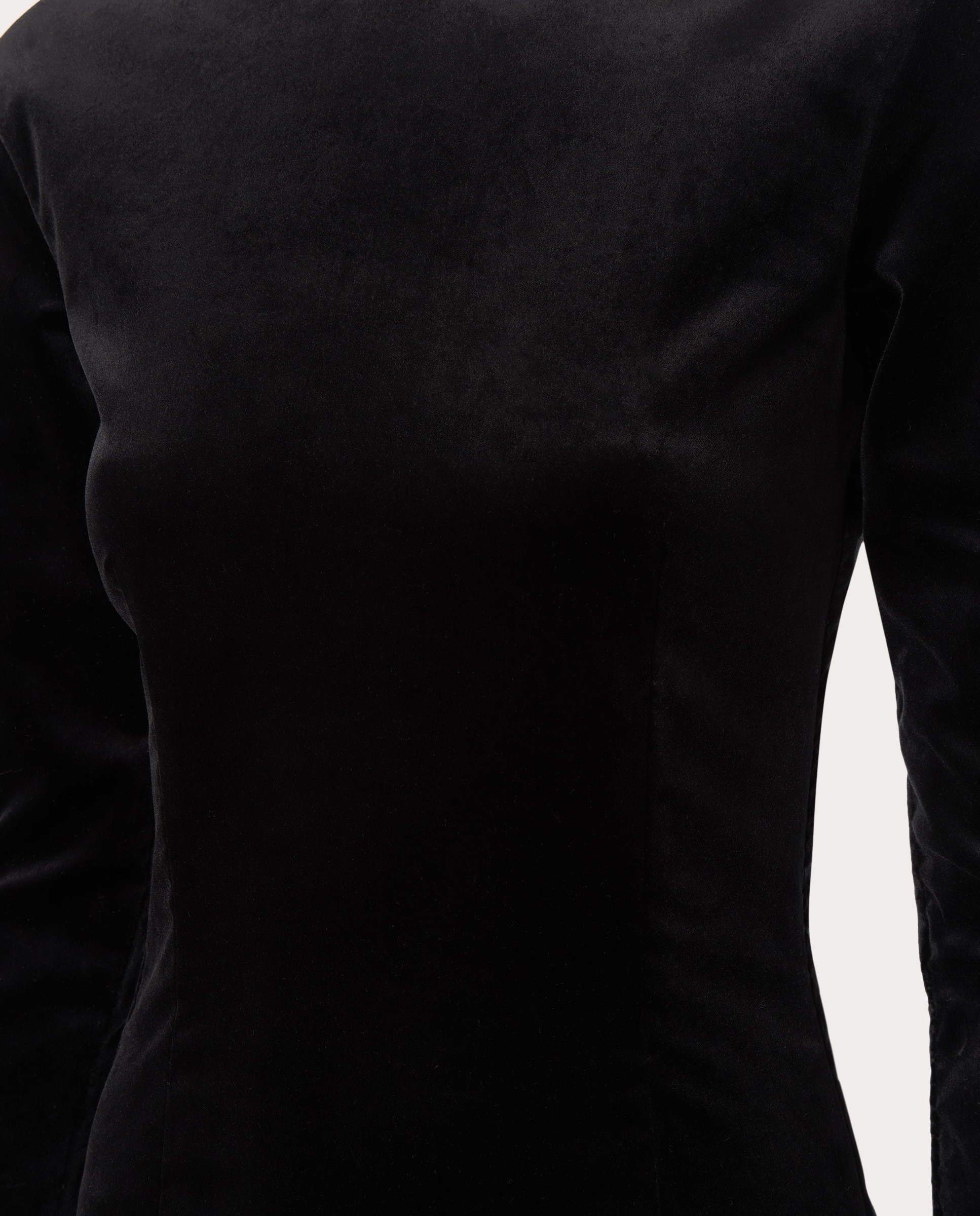 Imagen 3 de Vestido largo de terciopelo - Negro Negro