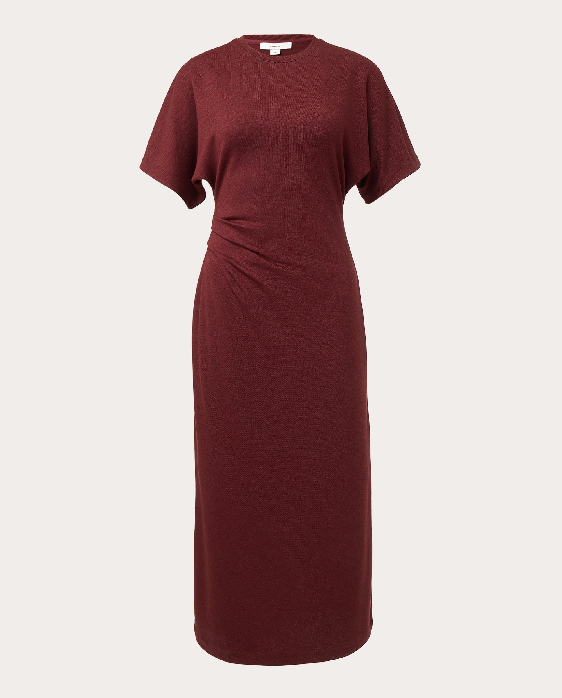 Imagen 0 de Vestido midi con frunce lateral Black Rose Negro
