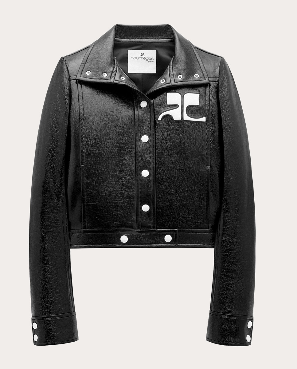 Chaqueta de vinilo - Negro Negro-1