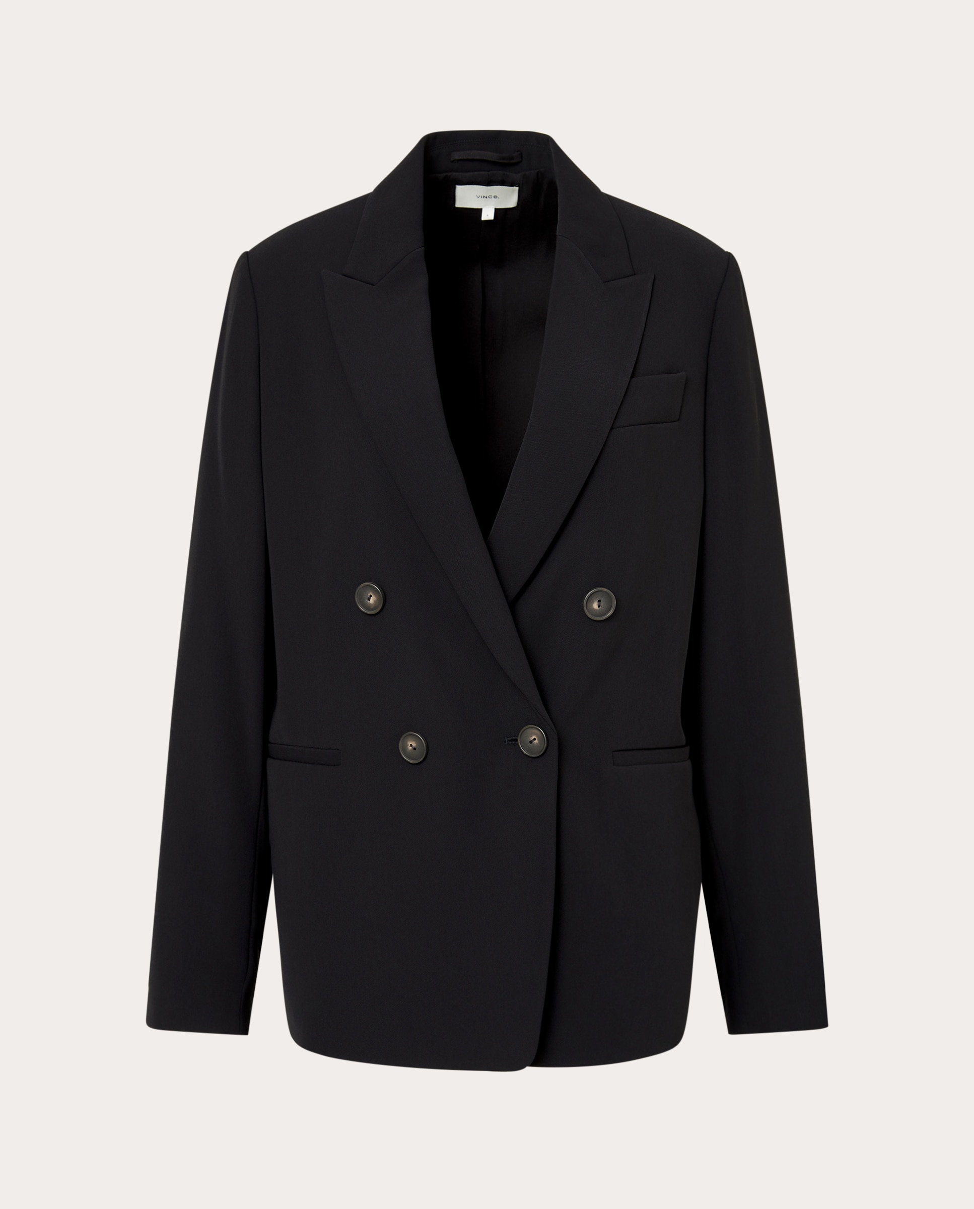Imagen 0 de Blazer cruzado de crepé Negro Negro