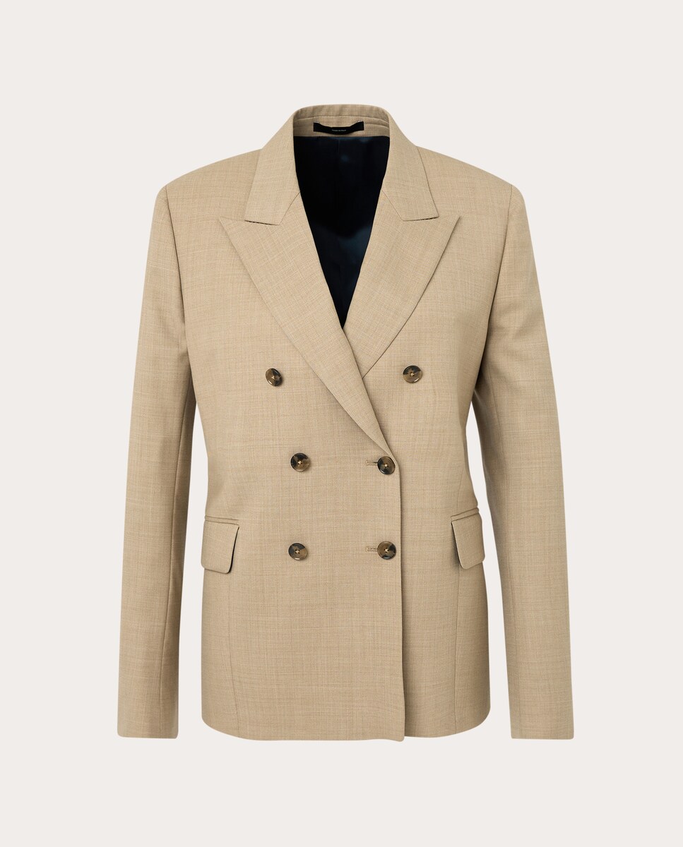 Chaqueta de lana Beige-1