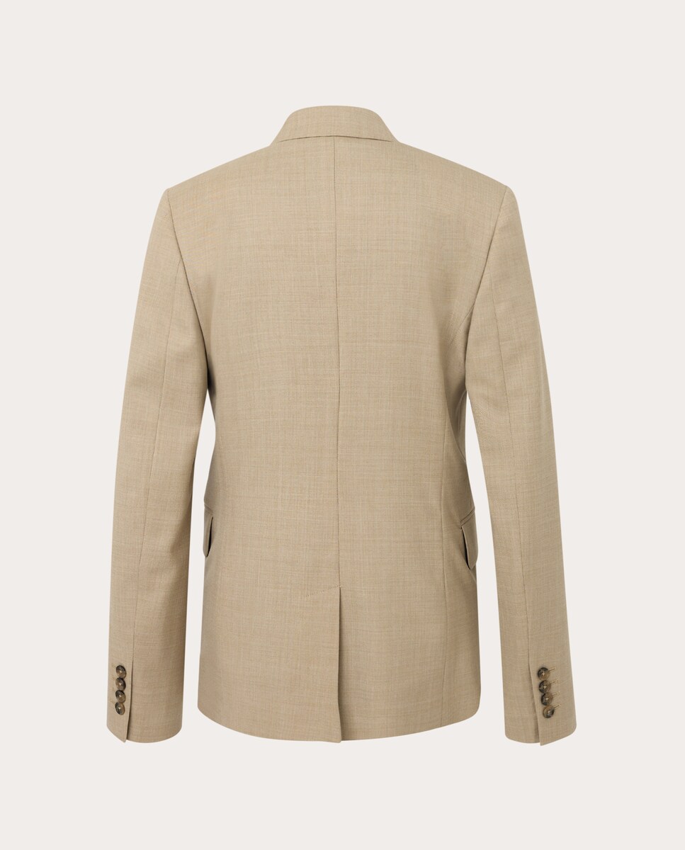 Chaqueta de lana Beige-2