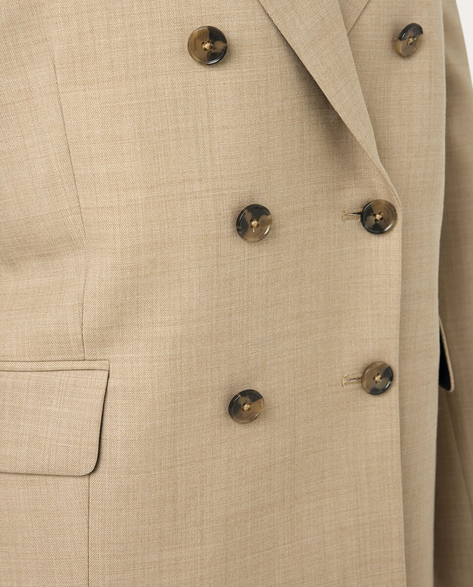 Chaqueta de lana Beige-3