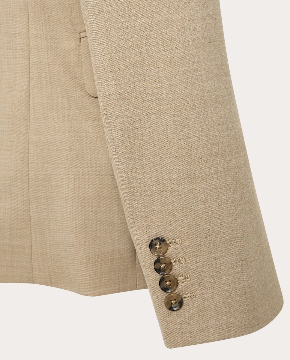 Chaqueta de lana Beige-4