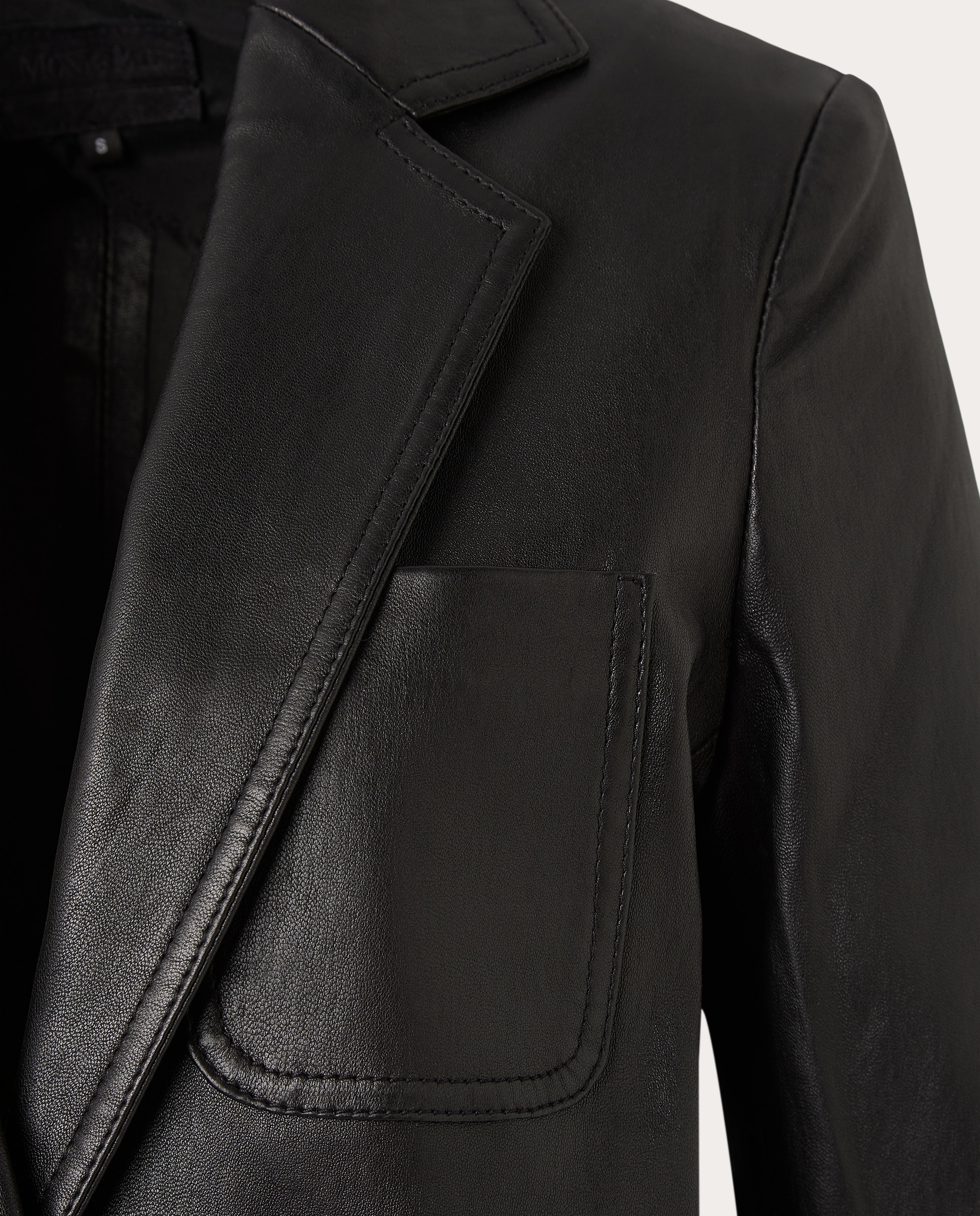 Chaqueta de piel - Negro Negro-3