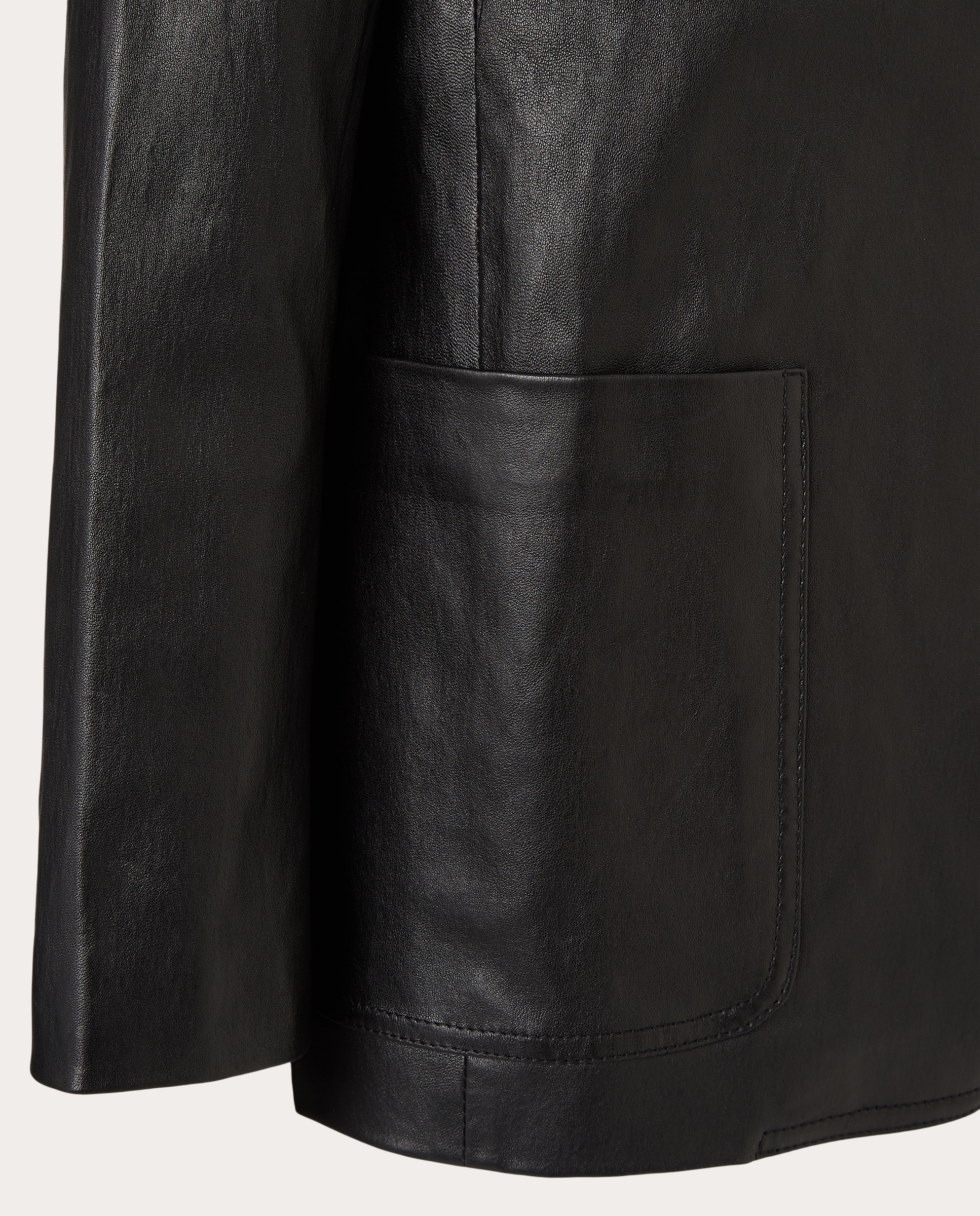 Chaqueta de piel - Negro Negro-4