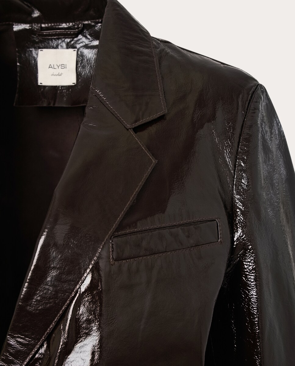 Casaco em Pele Castanho-escuro-3