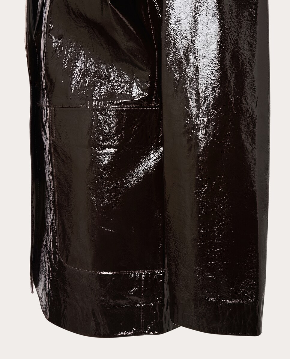 Casaco em Pele Castanho-escuro-5