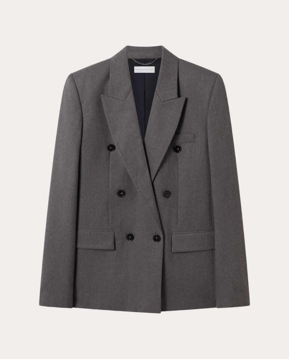 Imagen 0 de Blazer cruzada de lana Gris