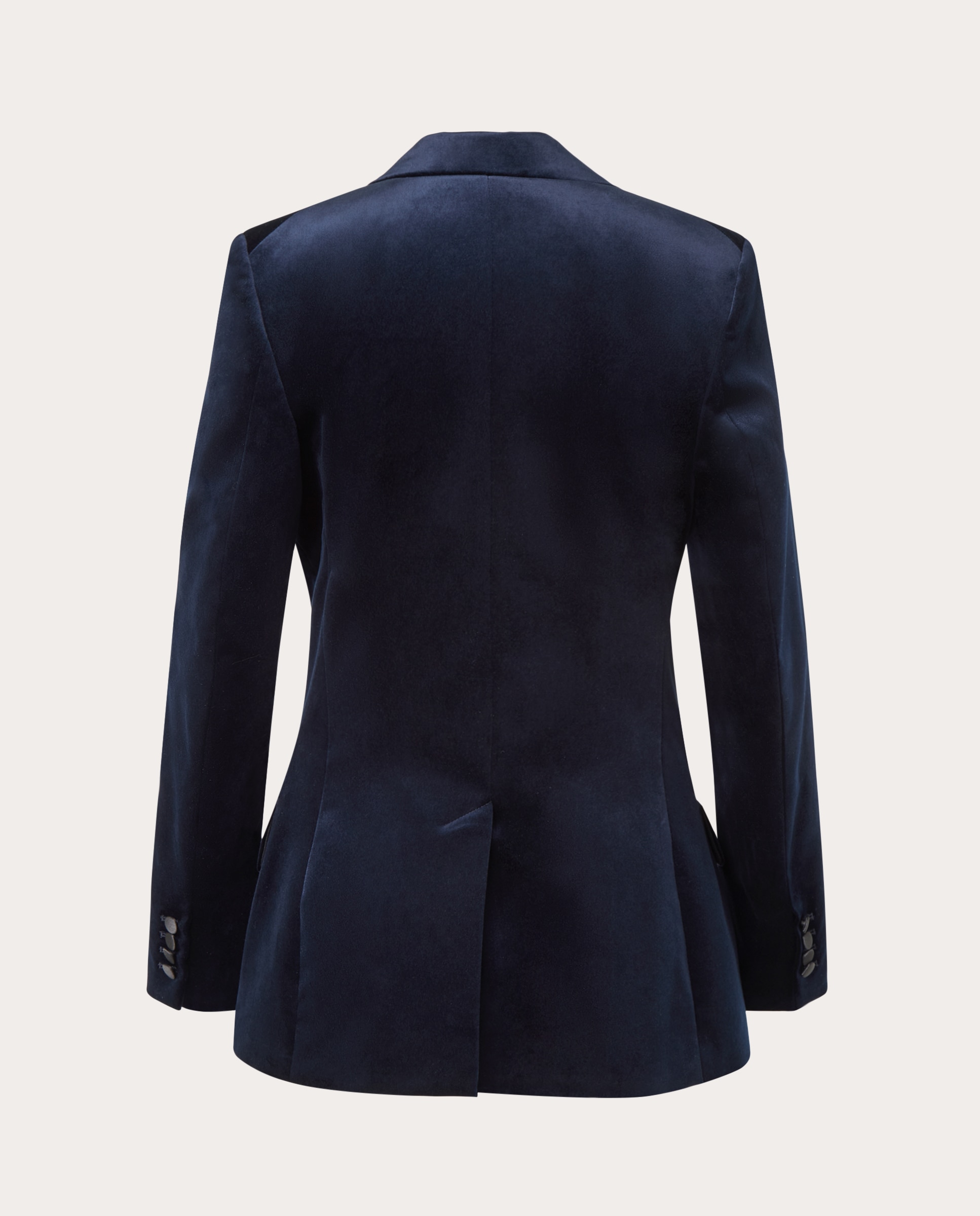 Chaqueta sastre de terciopelo - Azul marino Azul marino-2