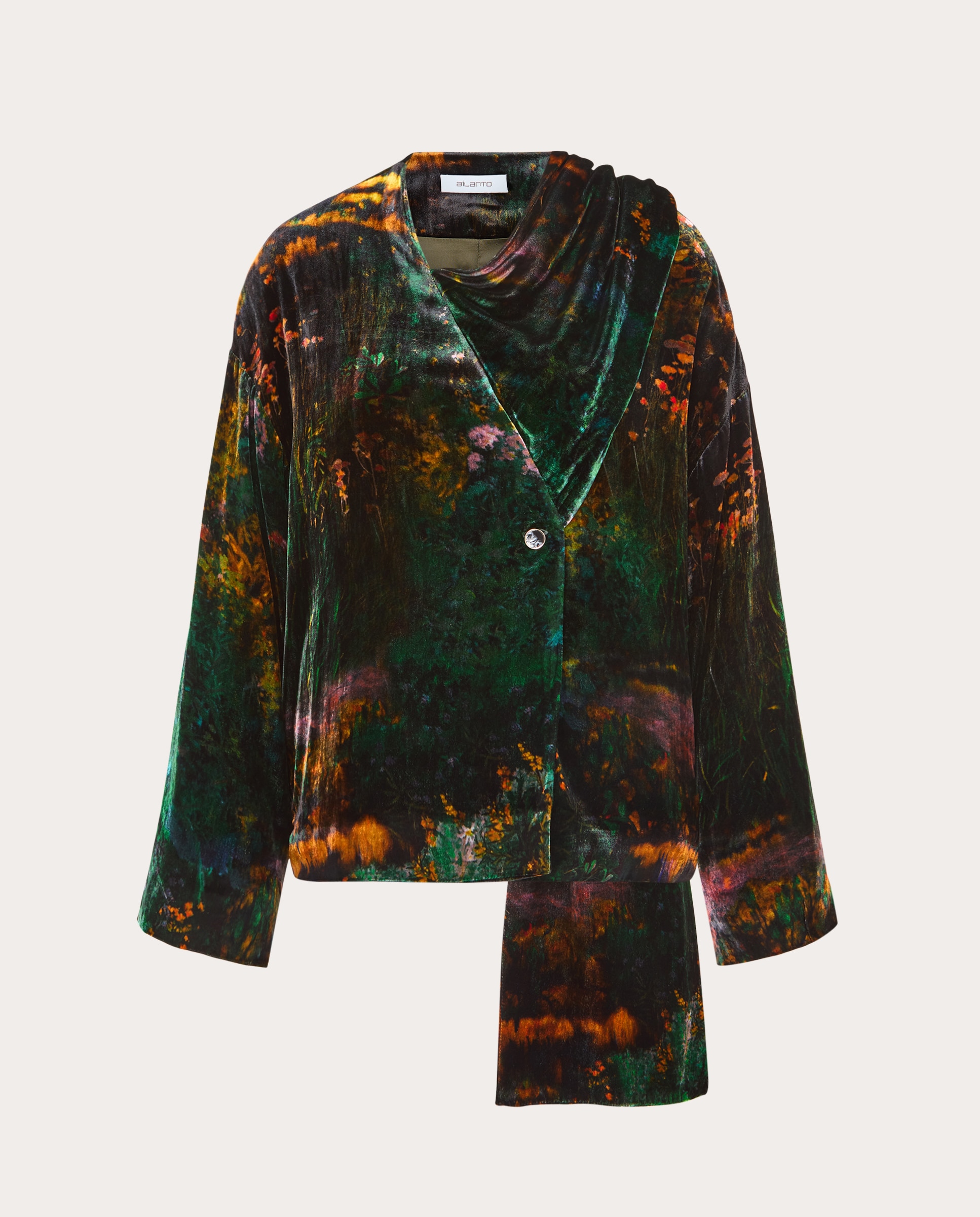 Imagem 0 de Casaco Oversize em Veludo Estampado