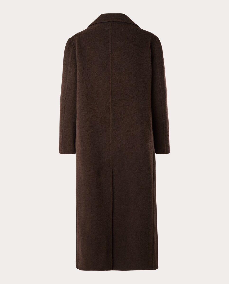 Abrigo de lana Marrón-2