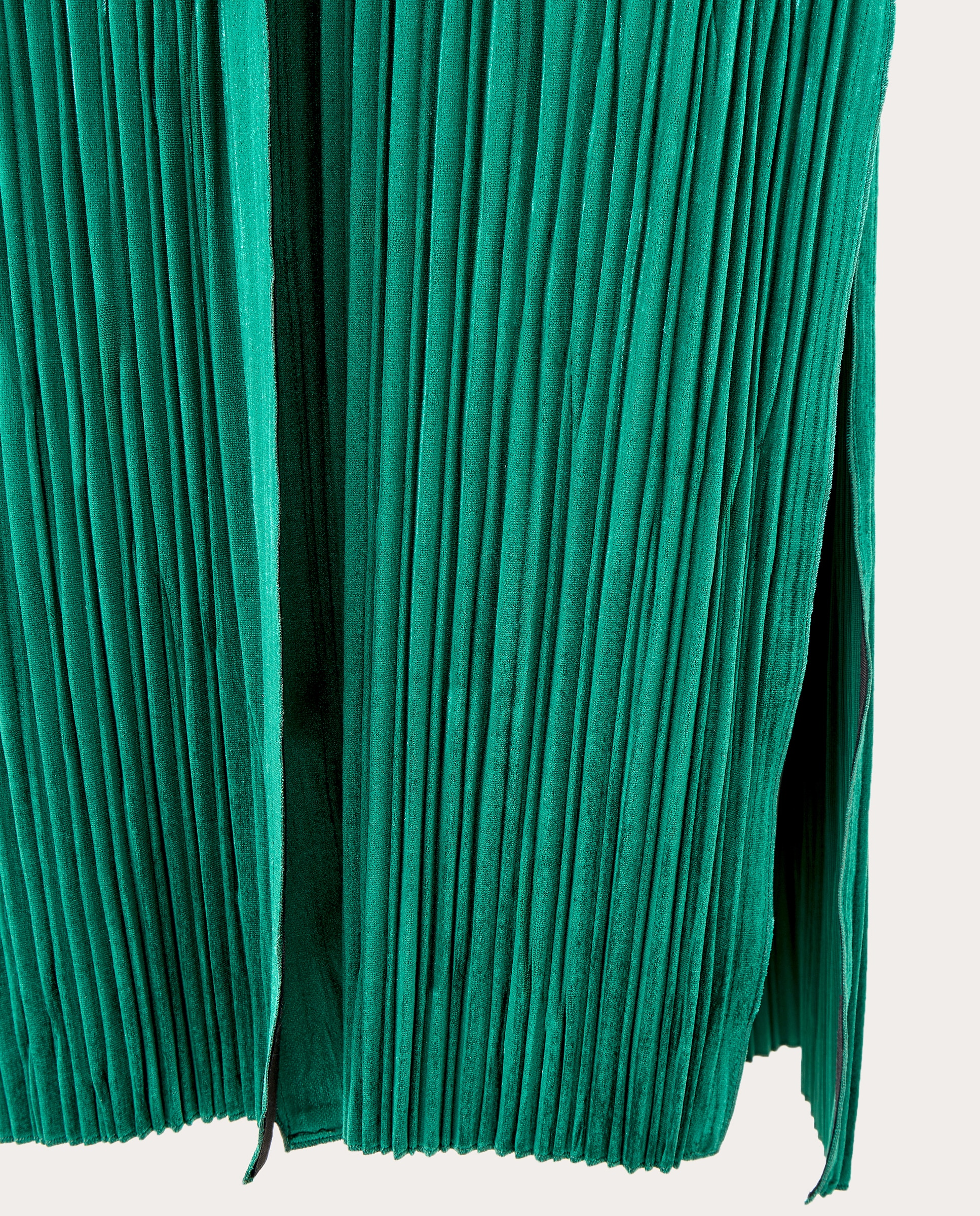 Abrigo bata de terciopelo - Verde Verde-5