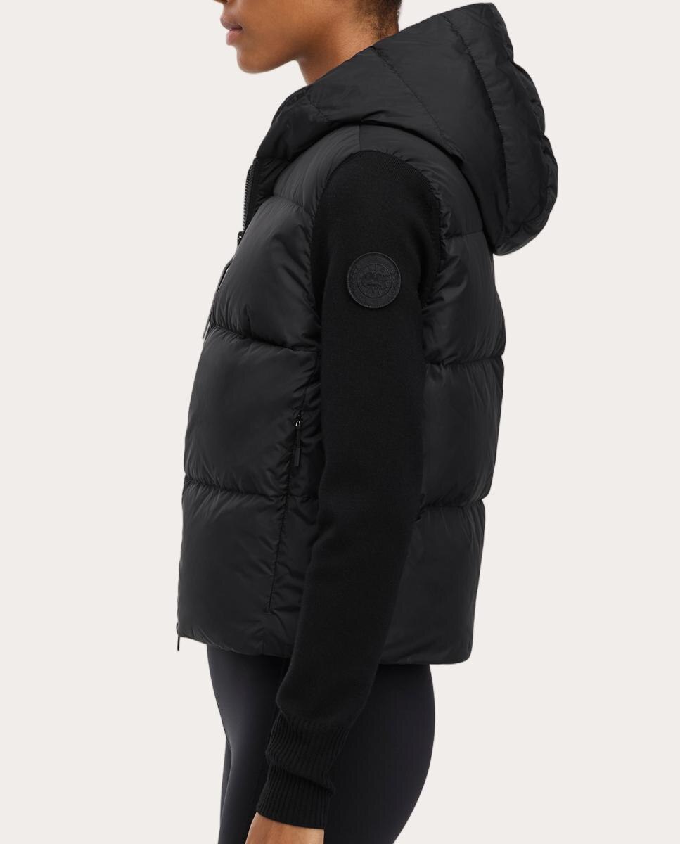 Chaqueta HyBridge® Wide Quilt Knit - Negro Negro-3