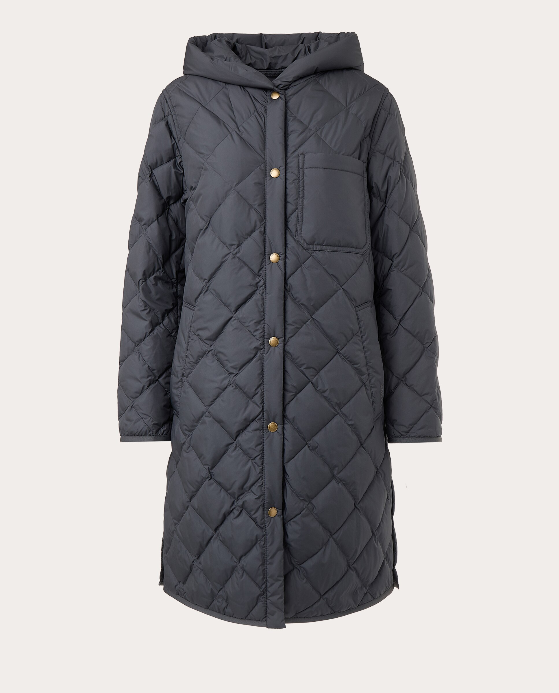 Imagen 0 de Parka de microfibra con capucha Gris oscuro