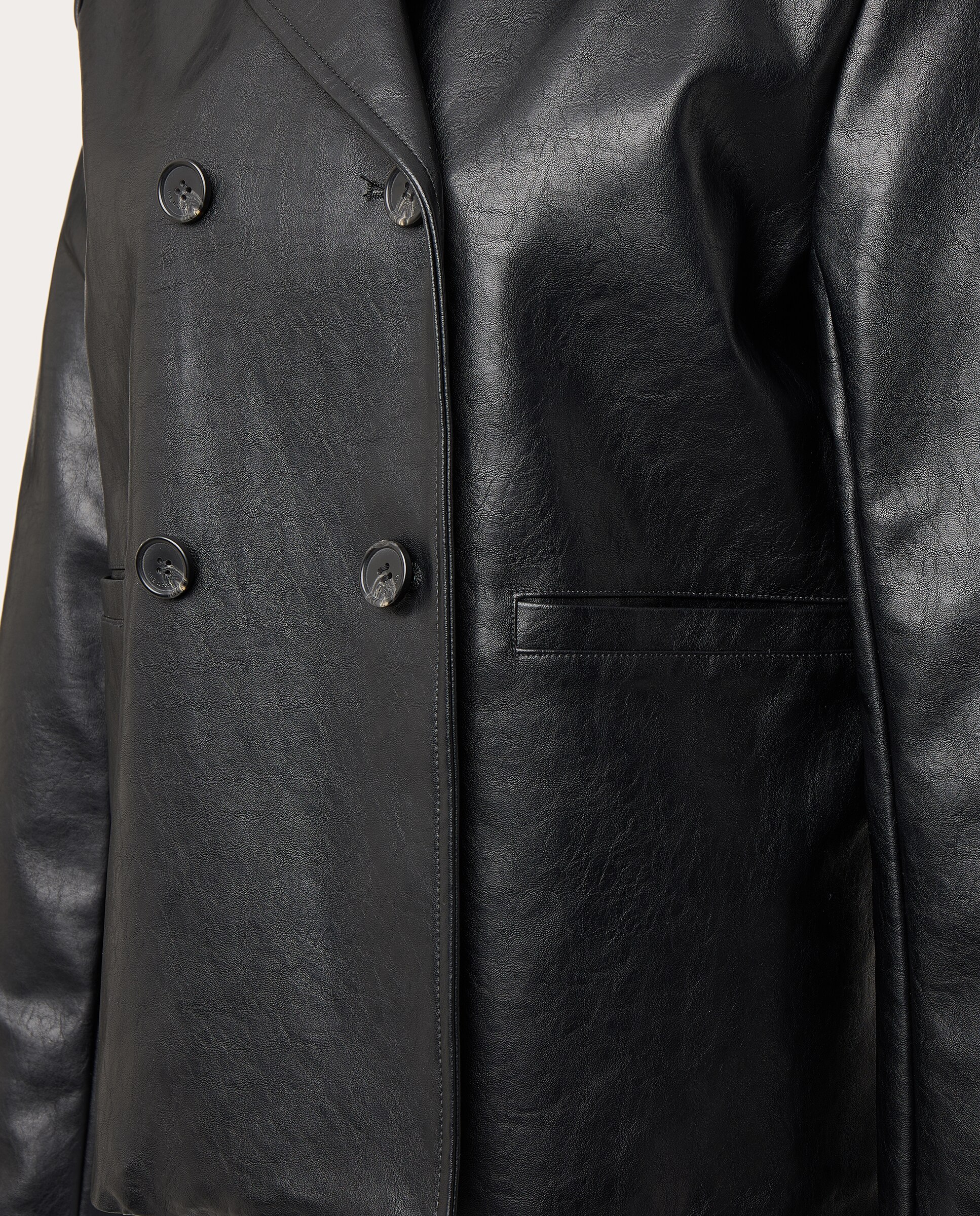 Abrigo Finley efecto piel - Negro Negro-3