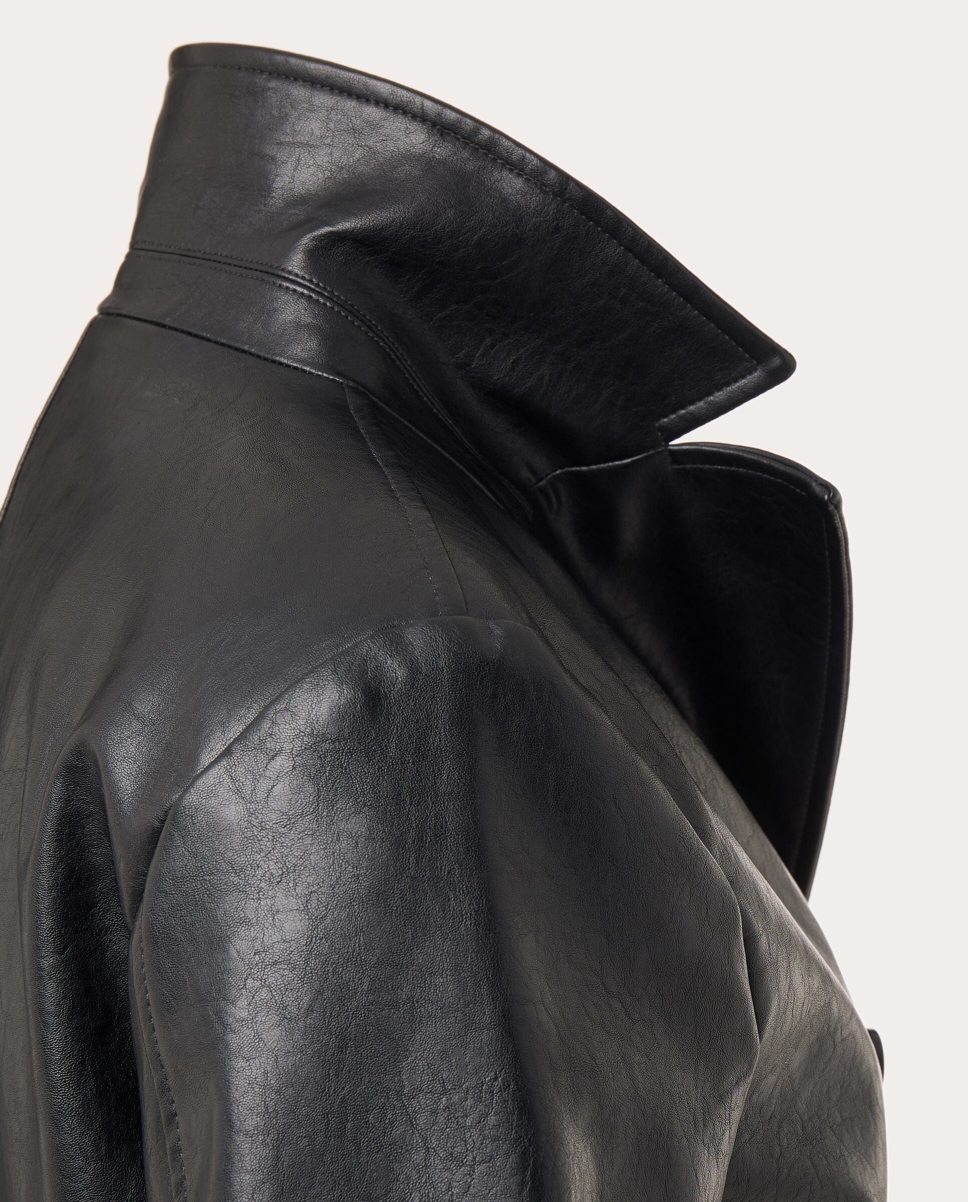 Abrigo Finley efecto piel - Negro Negro-4