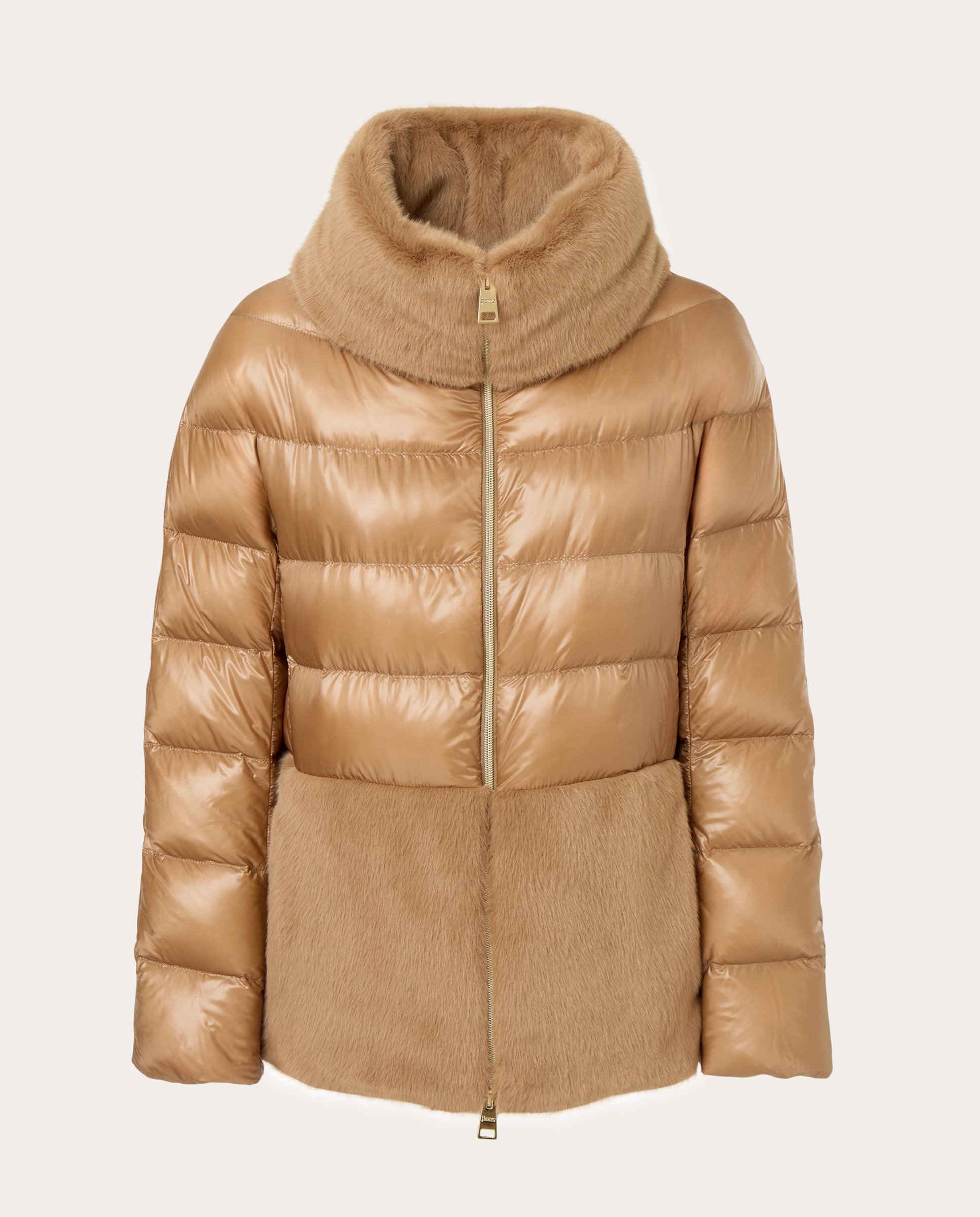 Imagen 0 de Chaqueta acolchada combinada Camel