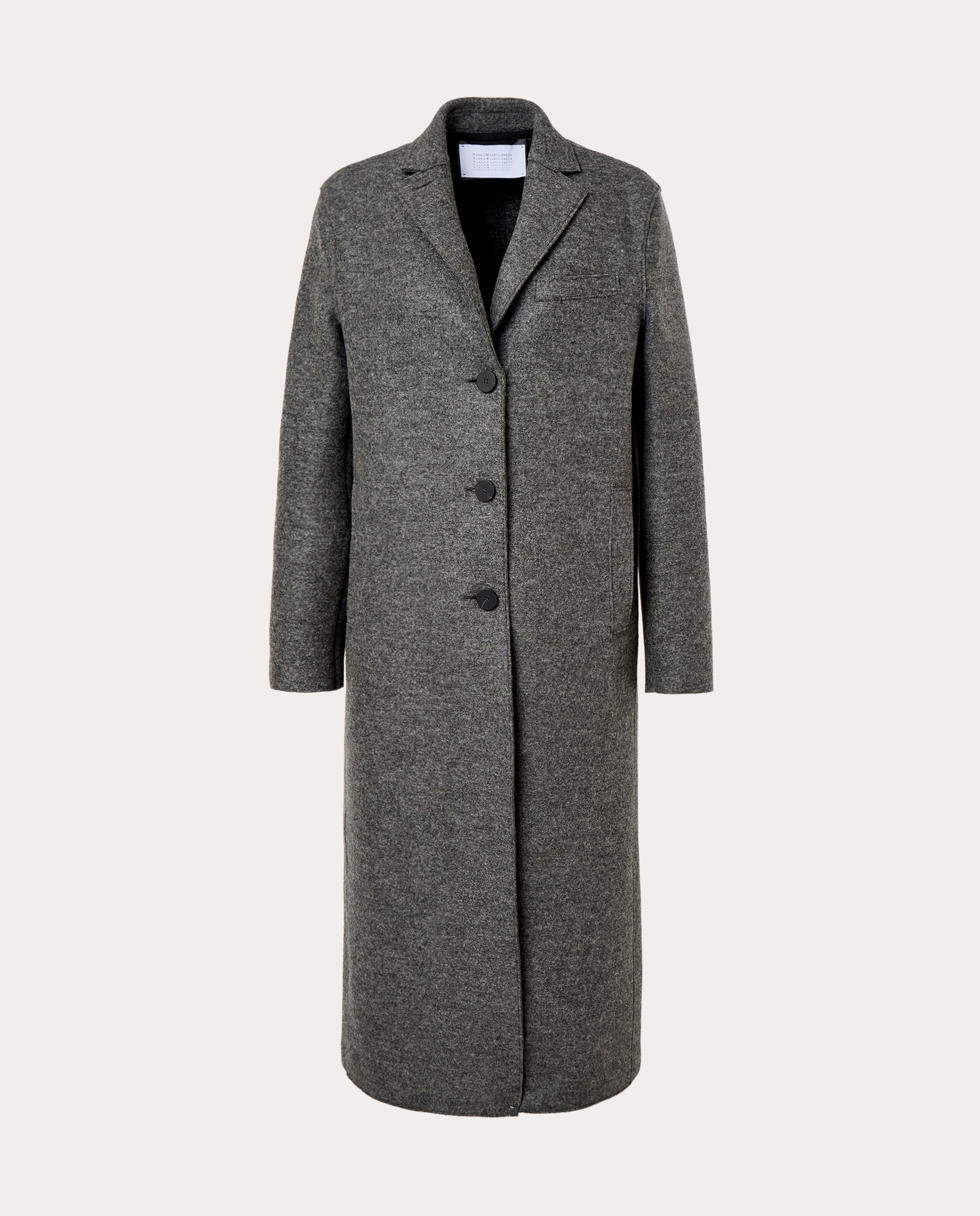 Imagen 0 de Abrigo largo de lana prensada Gris