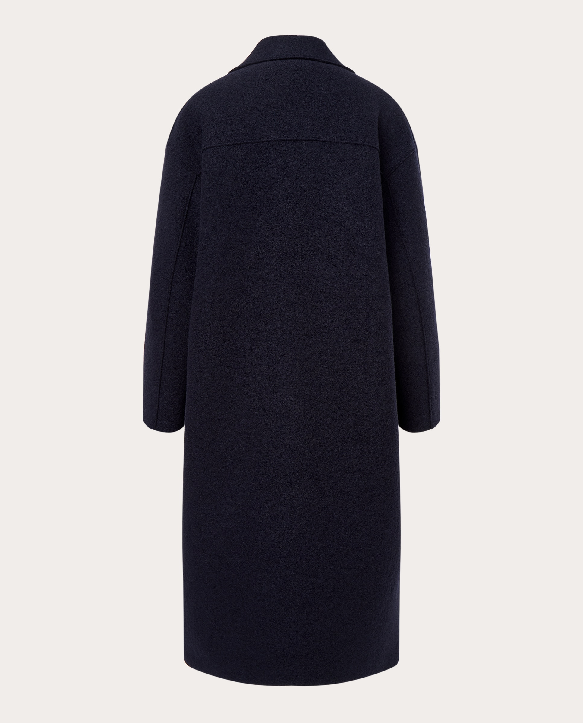 Abrigo greatcoat de lana hervida - Azul marino Azul marino-2