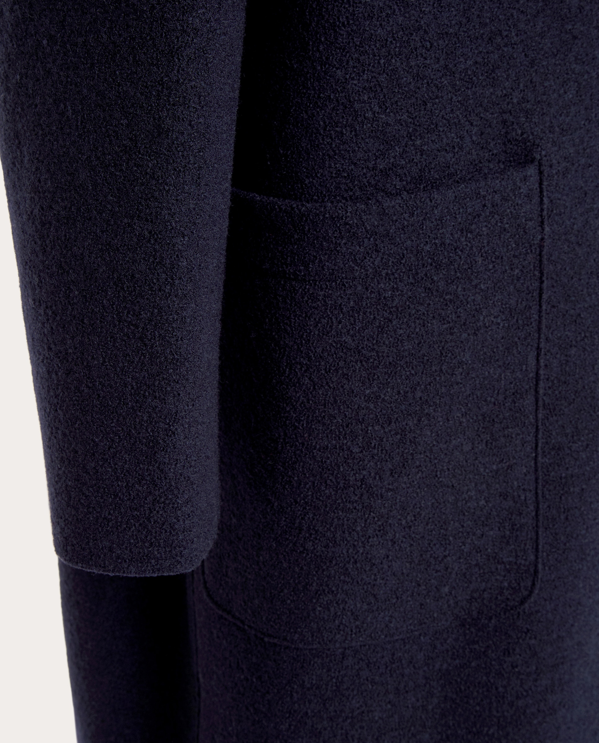 Abrigo greatcoat de lana hervida - Azul marino Azul marino-5