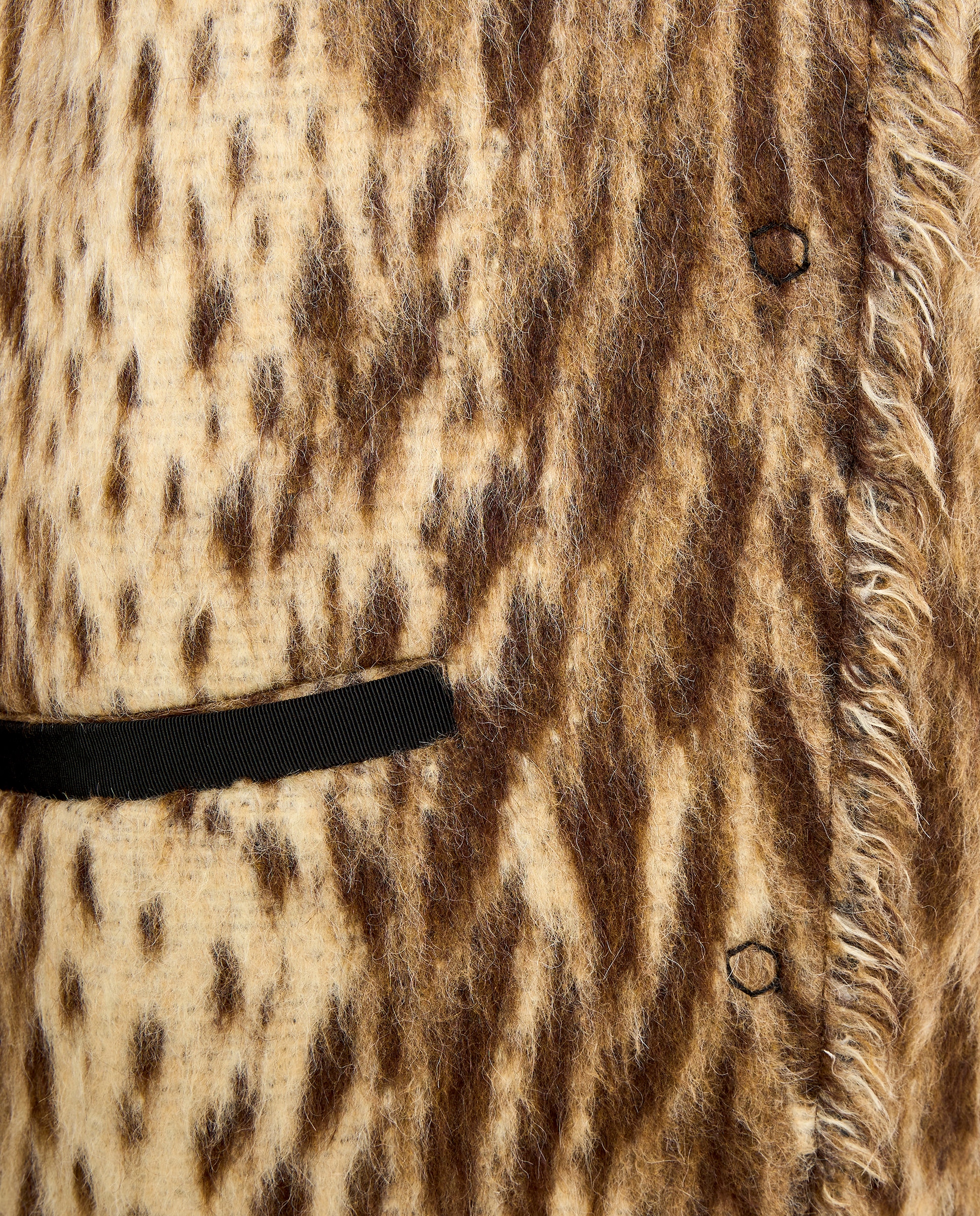 Sobretudo de Lã e Alpaca com Animal Print Ouro-4