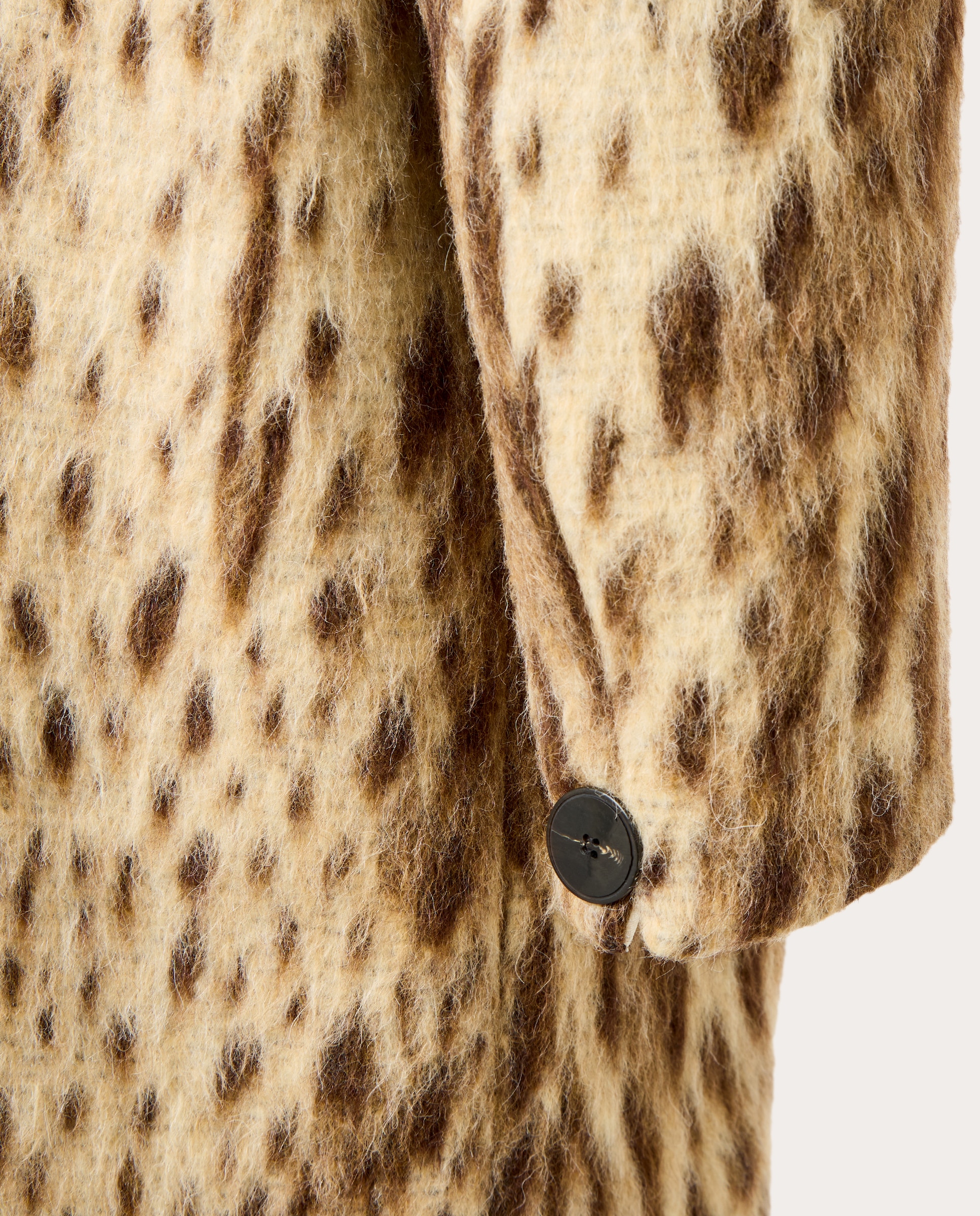 Sobretudo de Lã e Alpaca com Animal Print Ouro-5