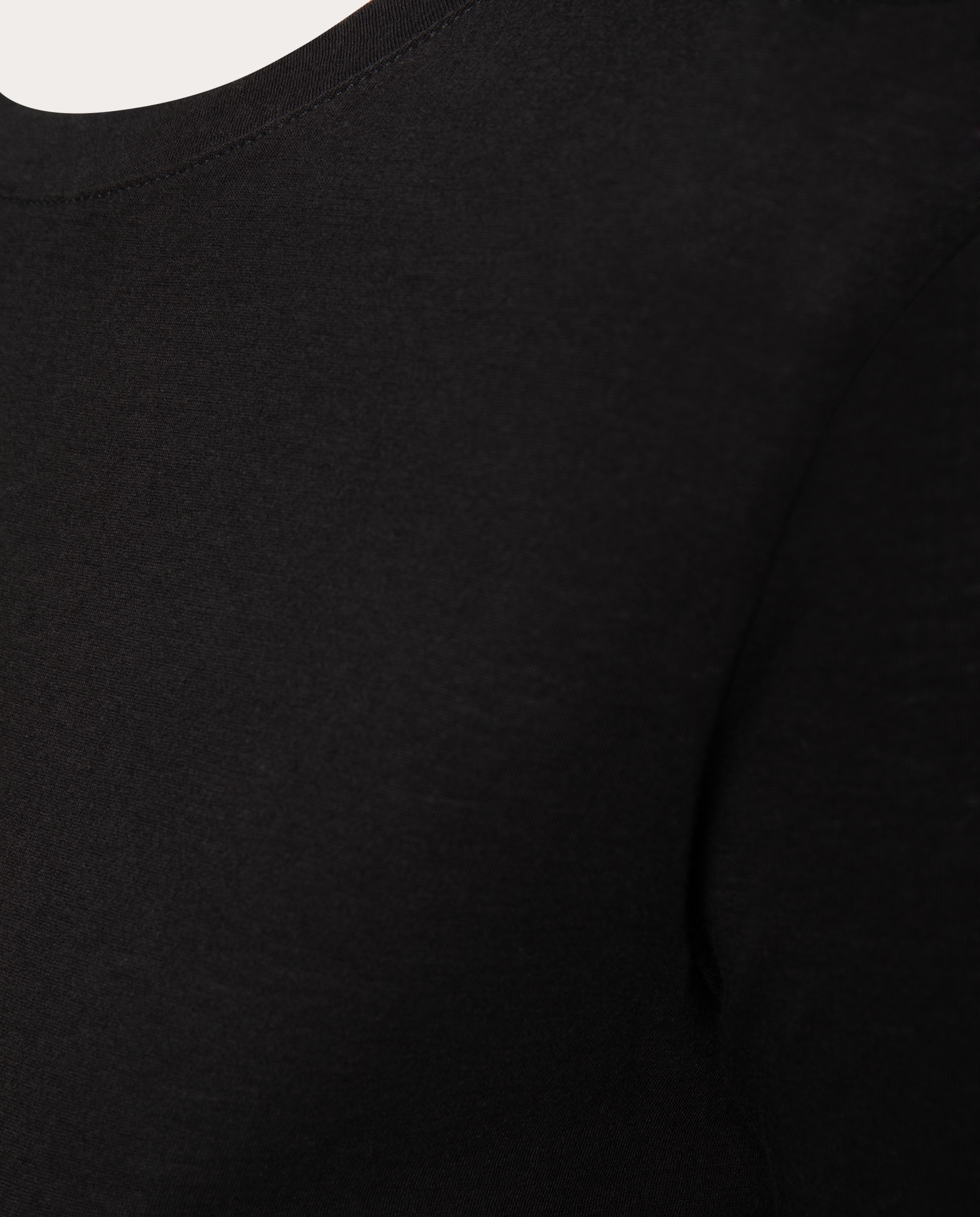 T-shirt de algodão Preto-3