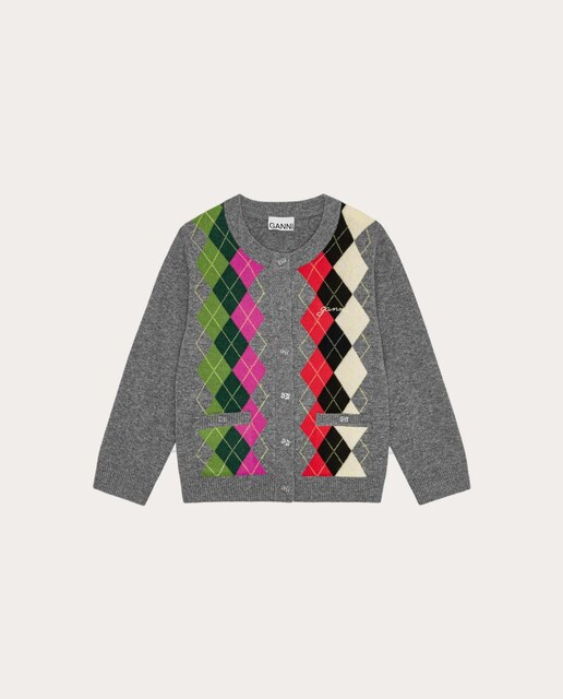 Imagem 0 de Cardigan Estampado de Lã