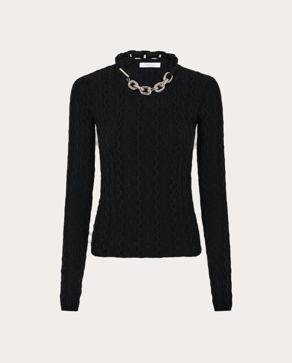 Jersey de lana Negro-1