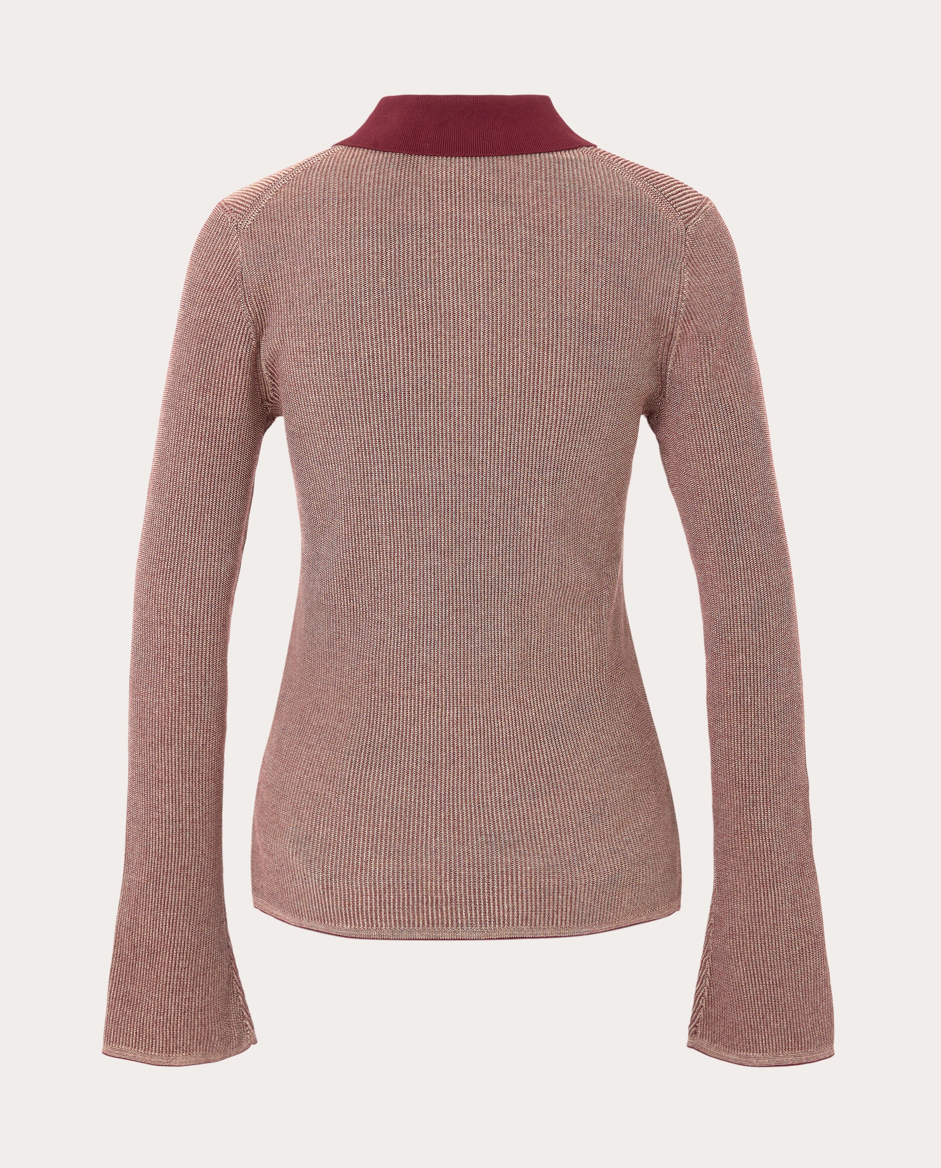 Camisola de malha de algodão Vermelho-2