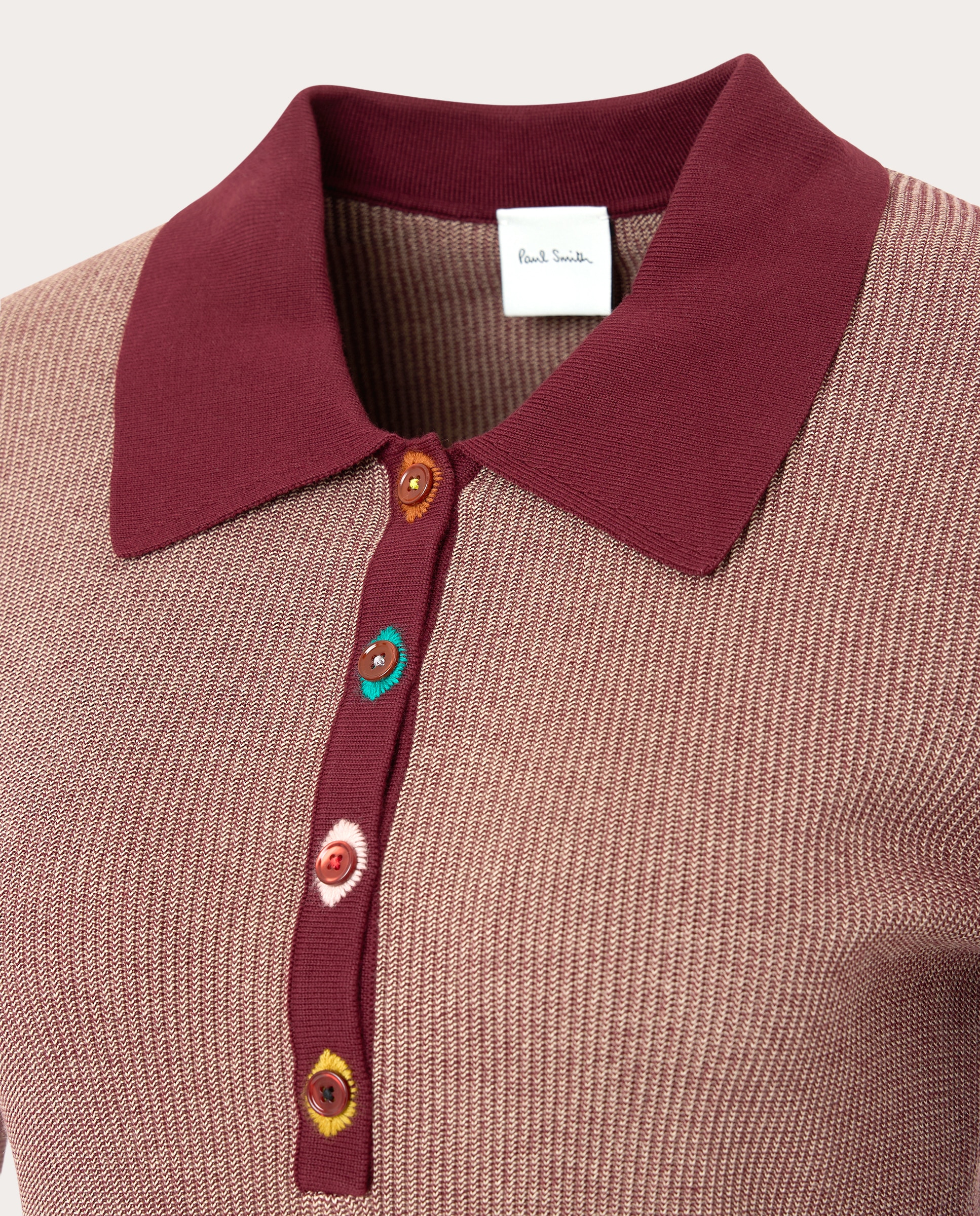 Camisola de malha de algodão Vermelho-3