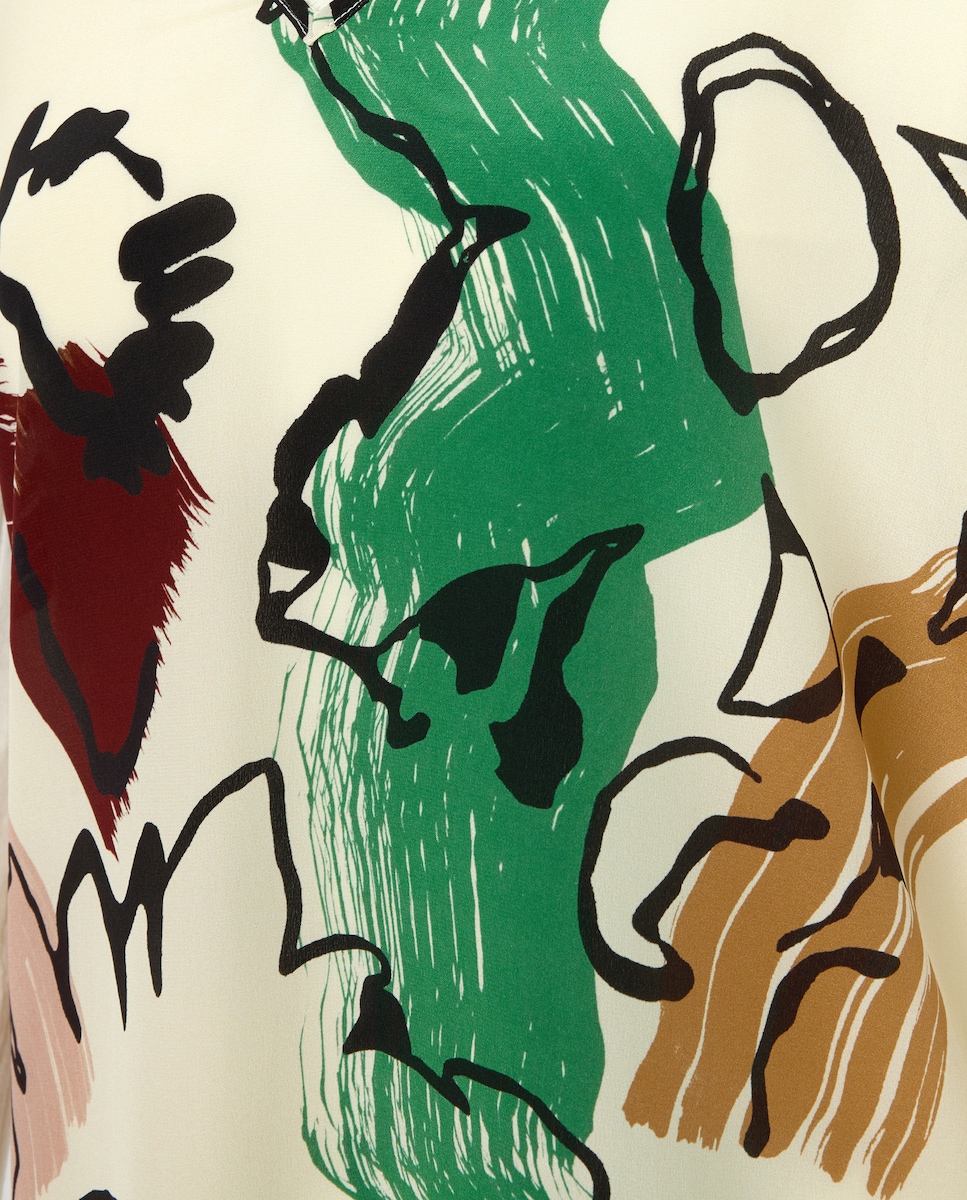 Camisola de malha estampada Multicolor-4