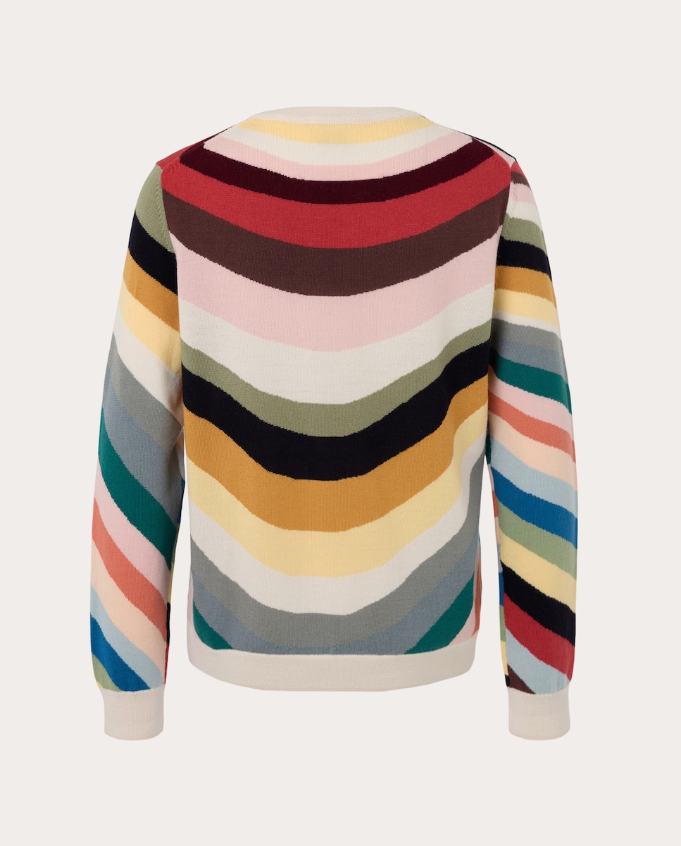 Camisola de malha de lã estampada Multicolor-2