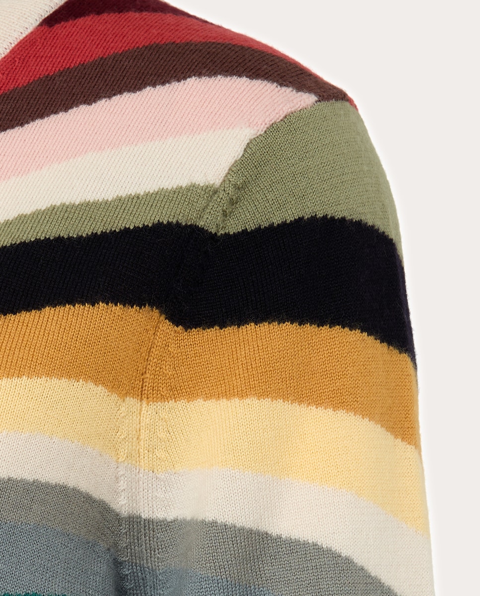 Camisola de malha de lã estampada Multicolor-4