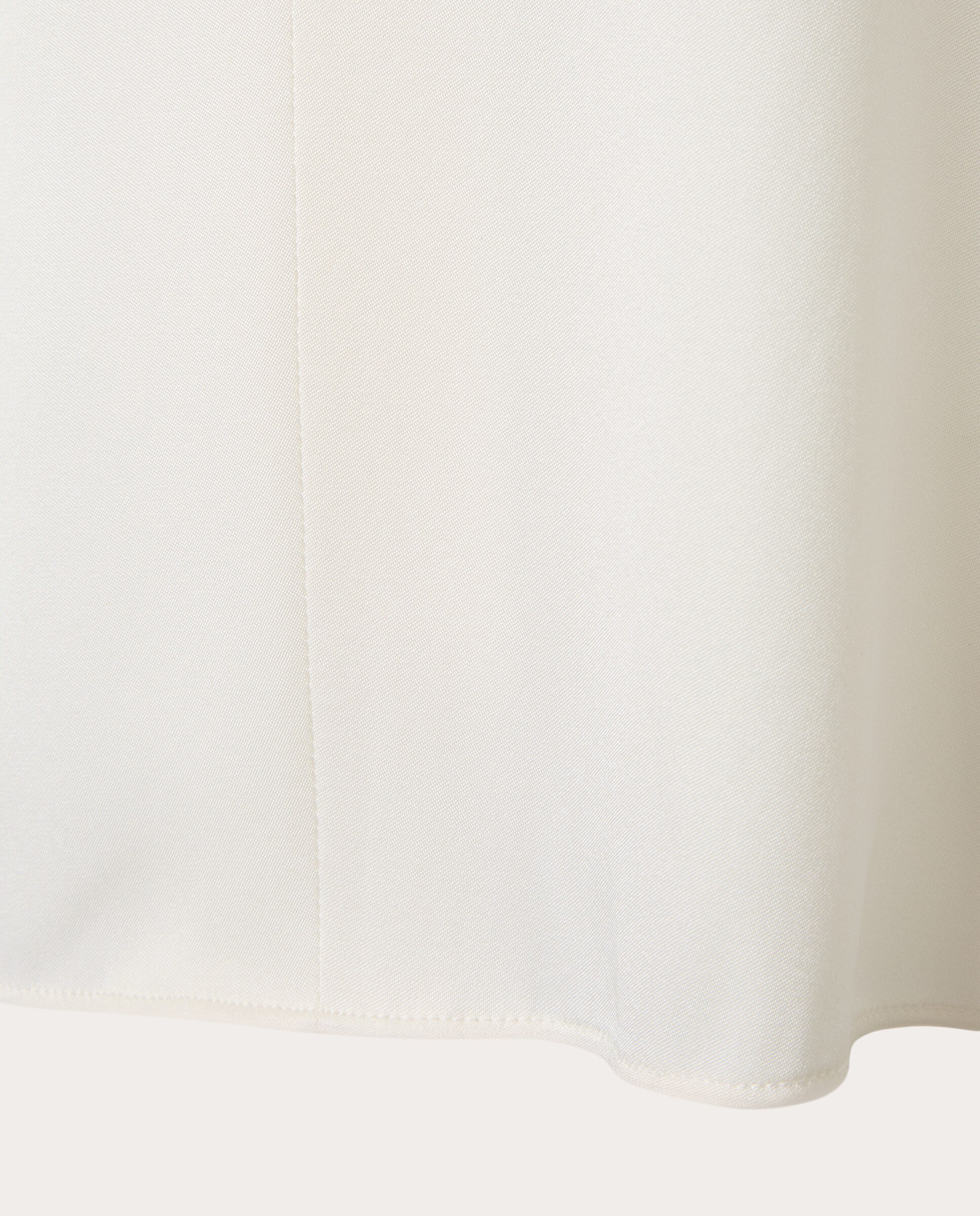 Top Shell com Decote em Bico Duplo - Branco Sujo Branco-4