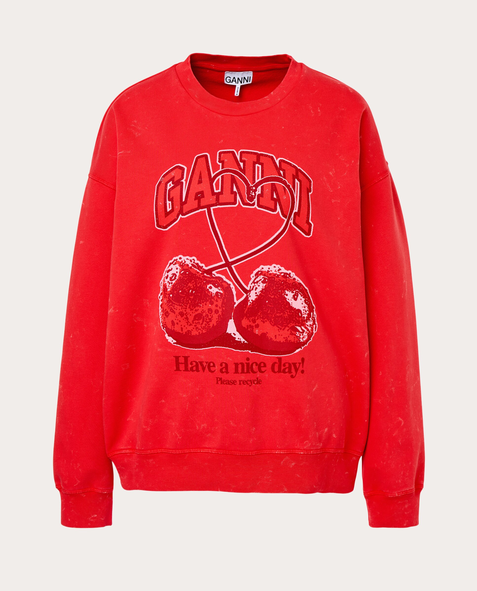 Imagen 0 de Sudadera efecto lavado cerezas Fucsia