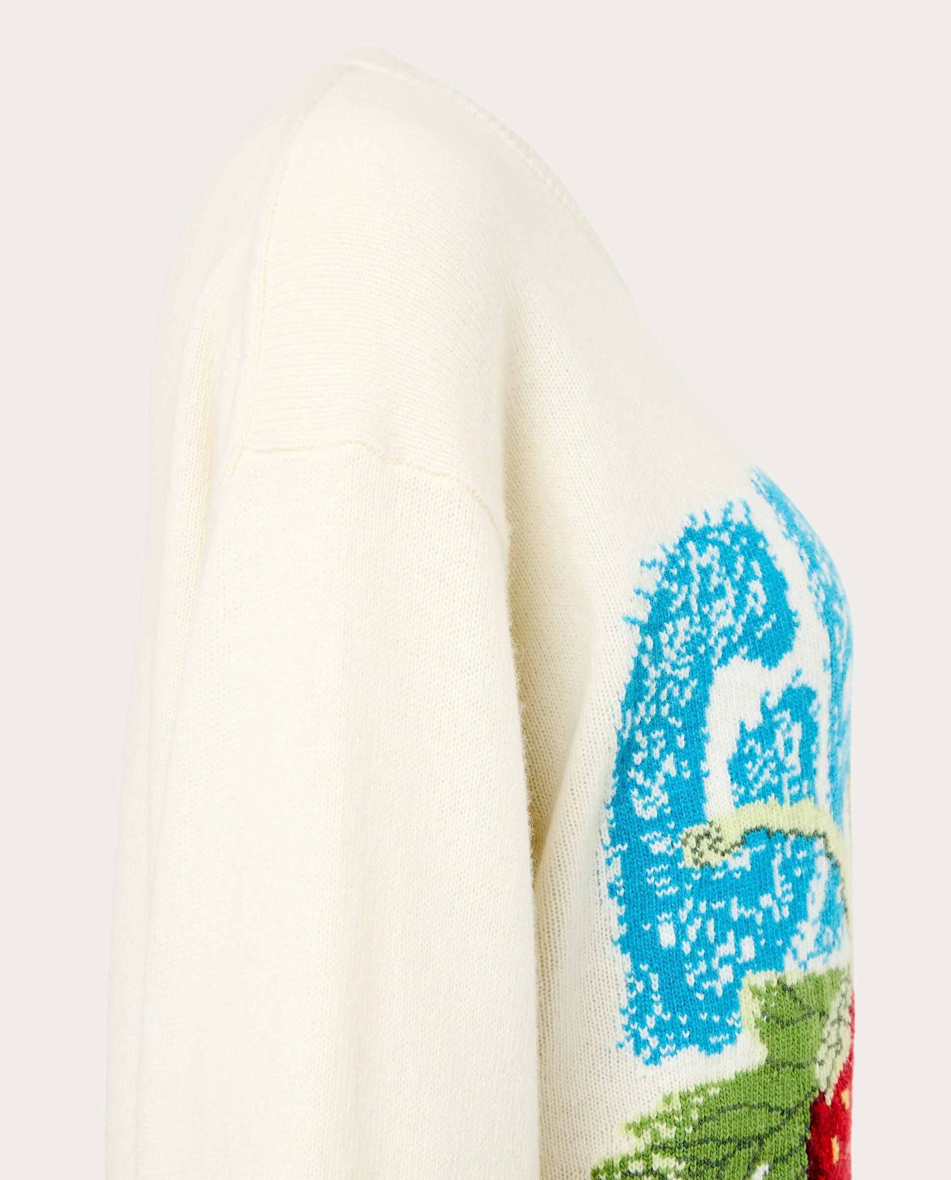 Camisola de Malha Oversize Morango Branco-5